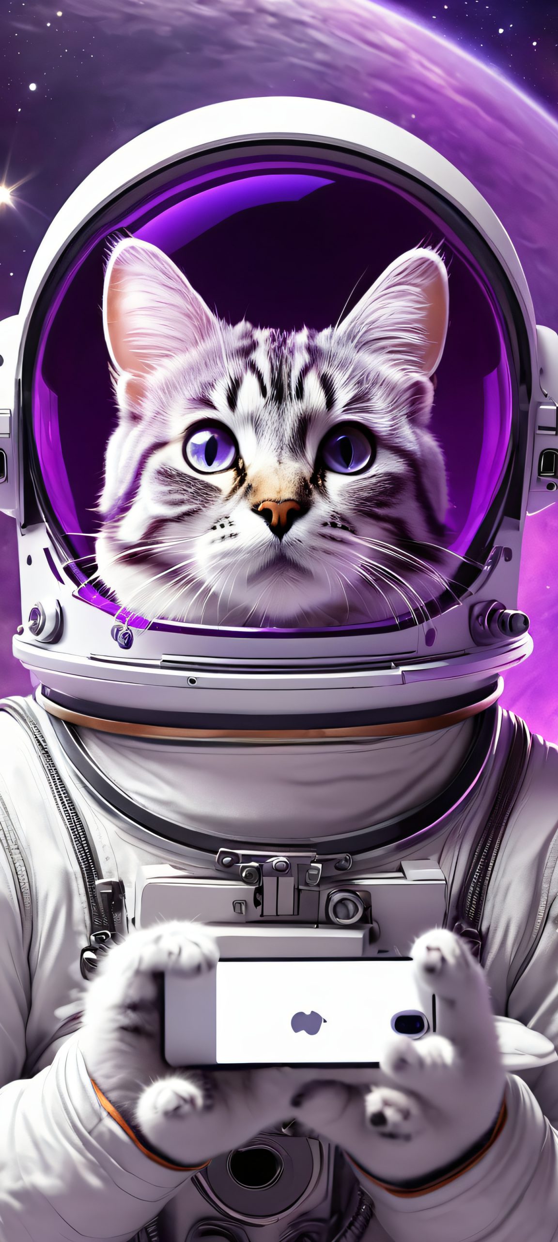 astronaut cat outer space wallpaper scaled