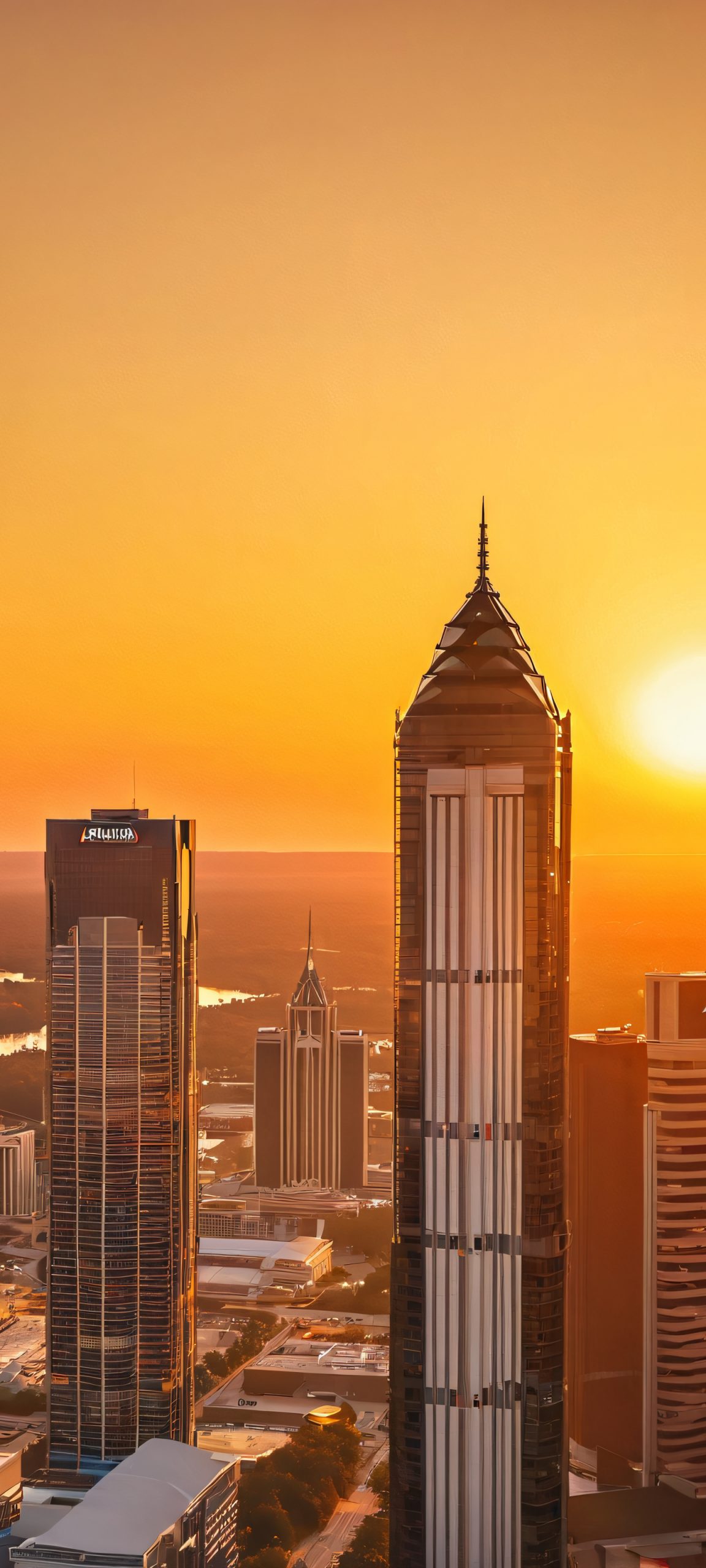 atlanta skyline vertical wallpaper golden hour urban cityscape scaled