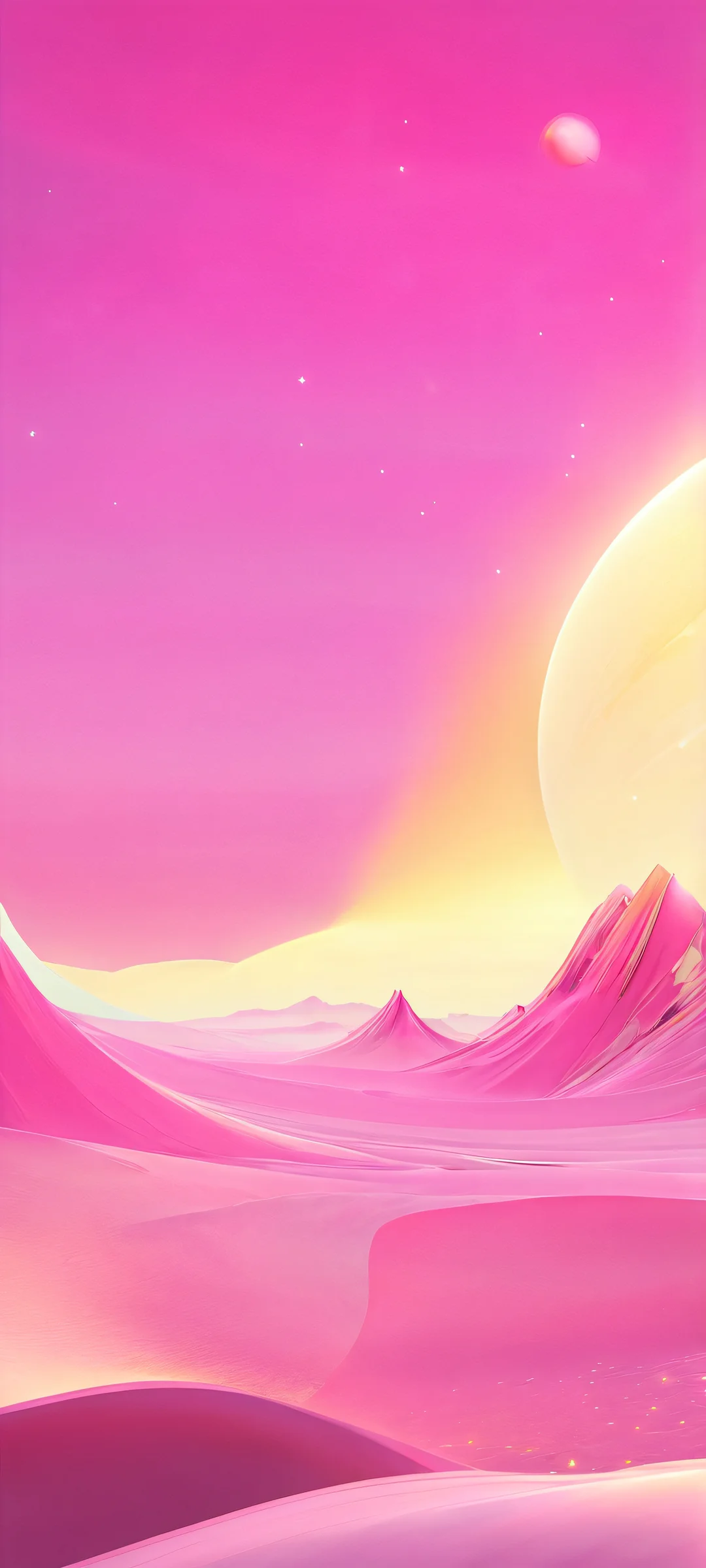 Aurora Dreamscape 2K QHD Home Screen Pinkie Flux Pro Ultra Fantasia landscape on iPhone or Android device