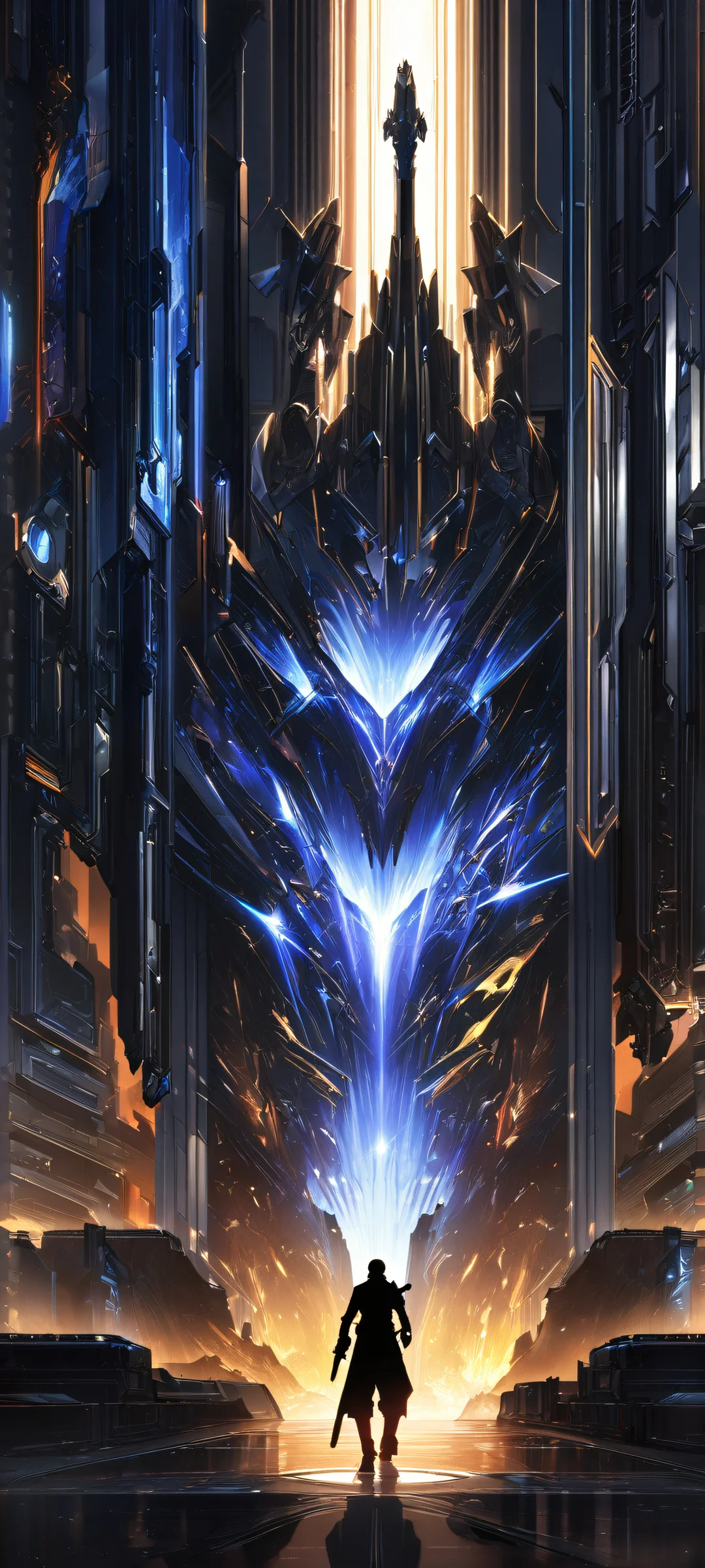 A dark and ominous mobile wallpaper featuring boys with guns against a black background. iPhone や Android のホーム画面に最適.