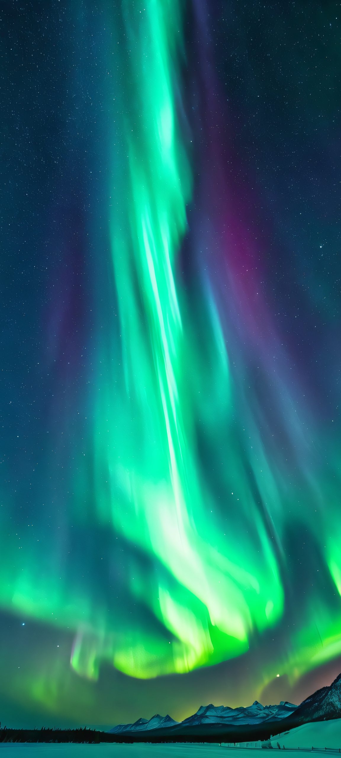 Aurora night sky wallpaper featuring stunning moonlit clouds, perfectly optimized for iPhone, Samsung Galaxy, and Android home screens.