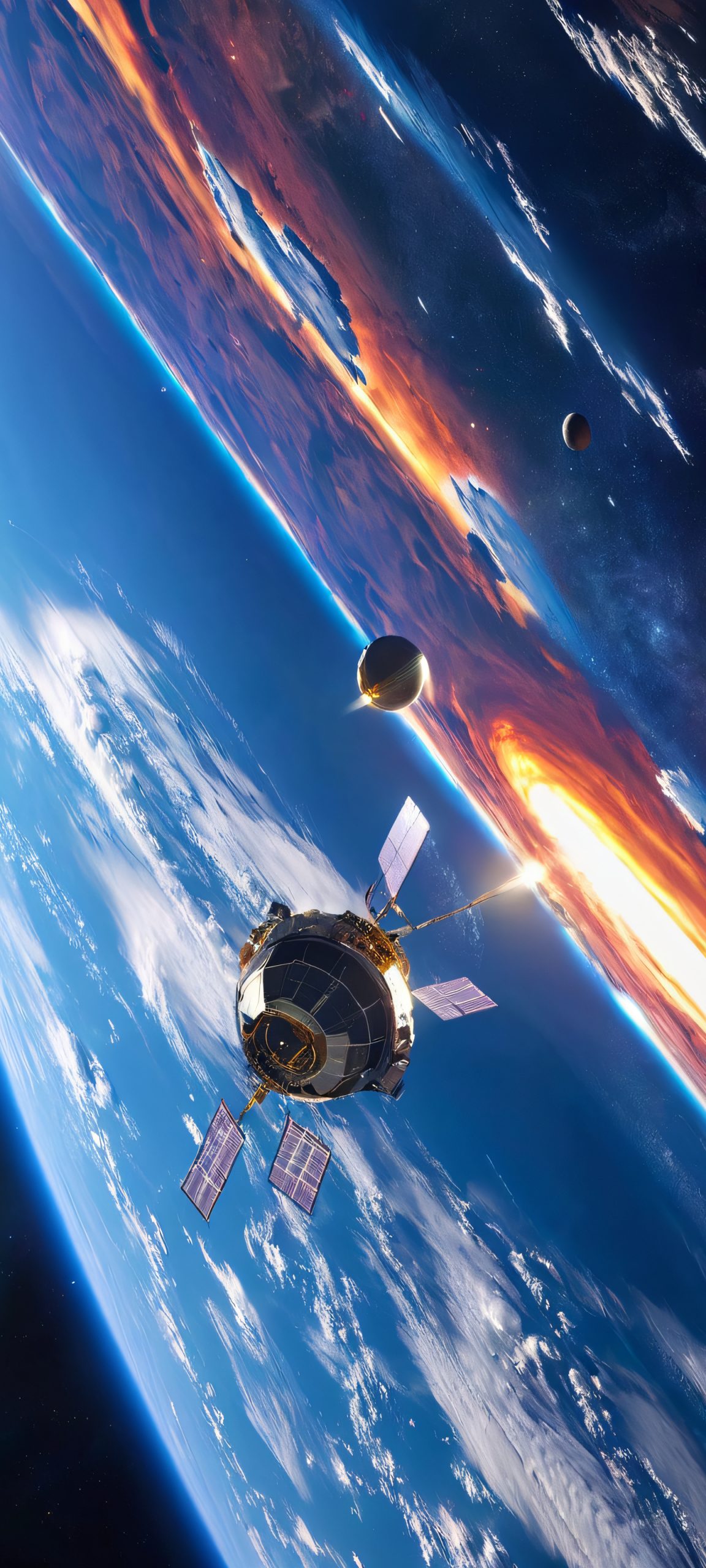 A stunning satellite image of space, perfect for iPhone and Android home screens