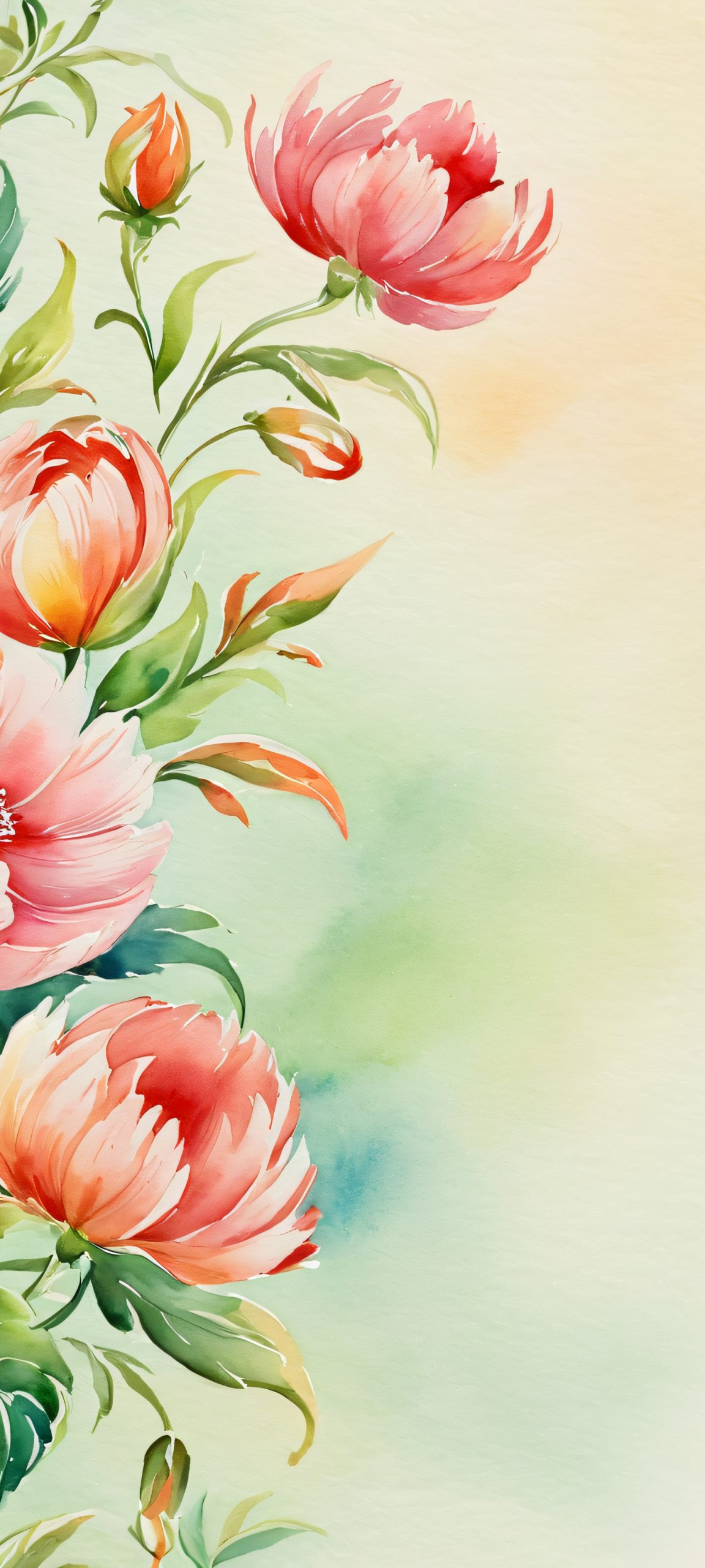 A stunning floral watercolor design for your iPhone or Android home screen. Perfectly optimized for 2K QHD resolution.