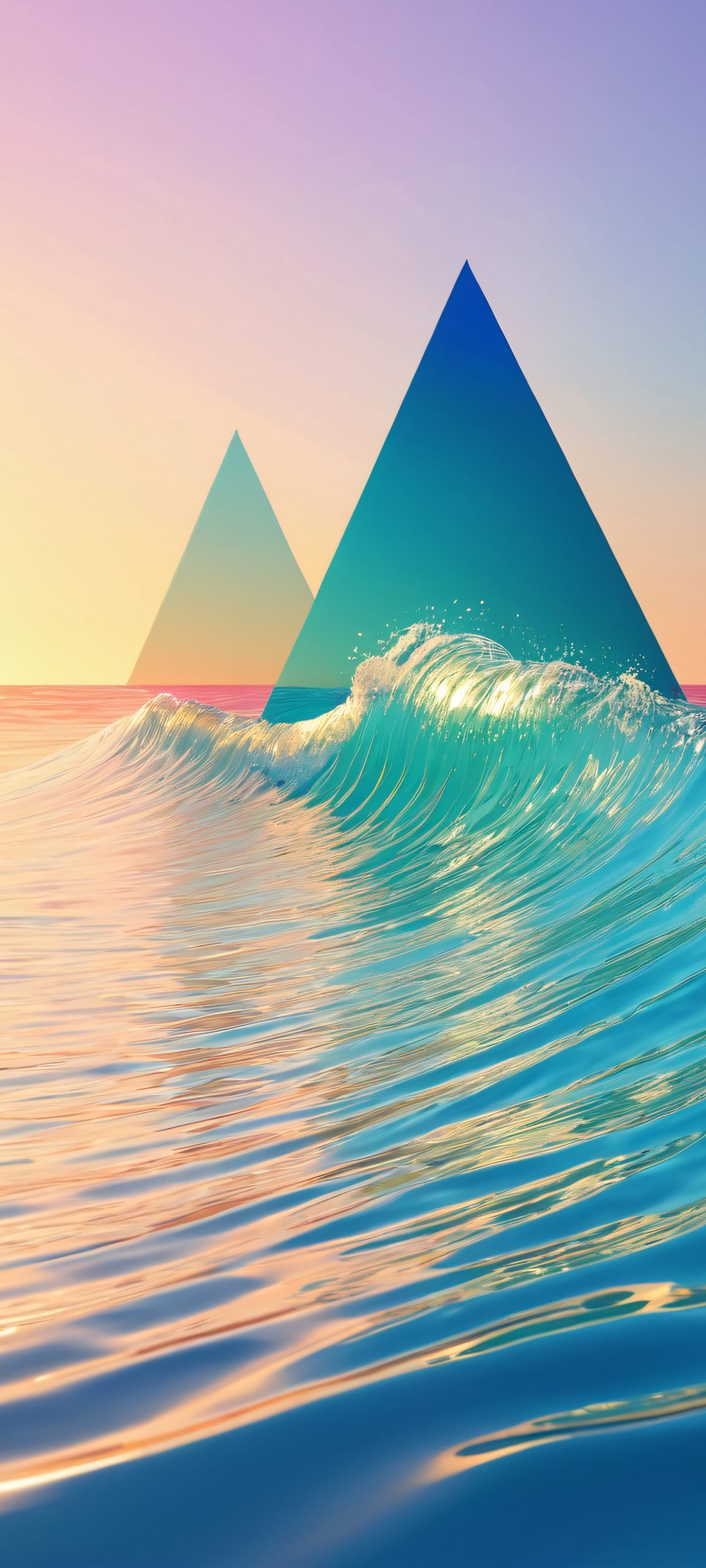 Soothing ocean waves on a serene seaside landscape, perfectly optimized for iPhone, Samsung Galaxy, and Android home screens.