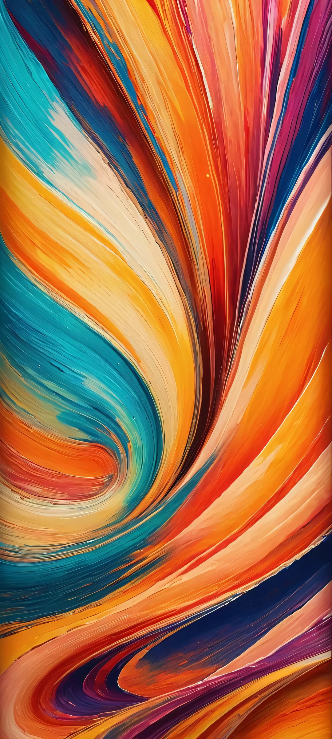 Abstract brushstrokes on a vibrant background, perfect for iPhone or Android devices. Stunning visual artwork.