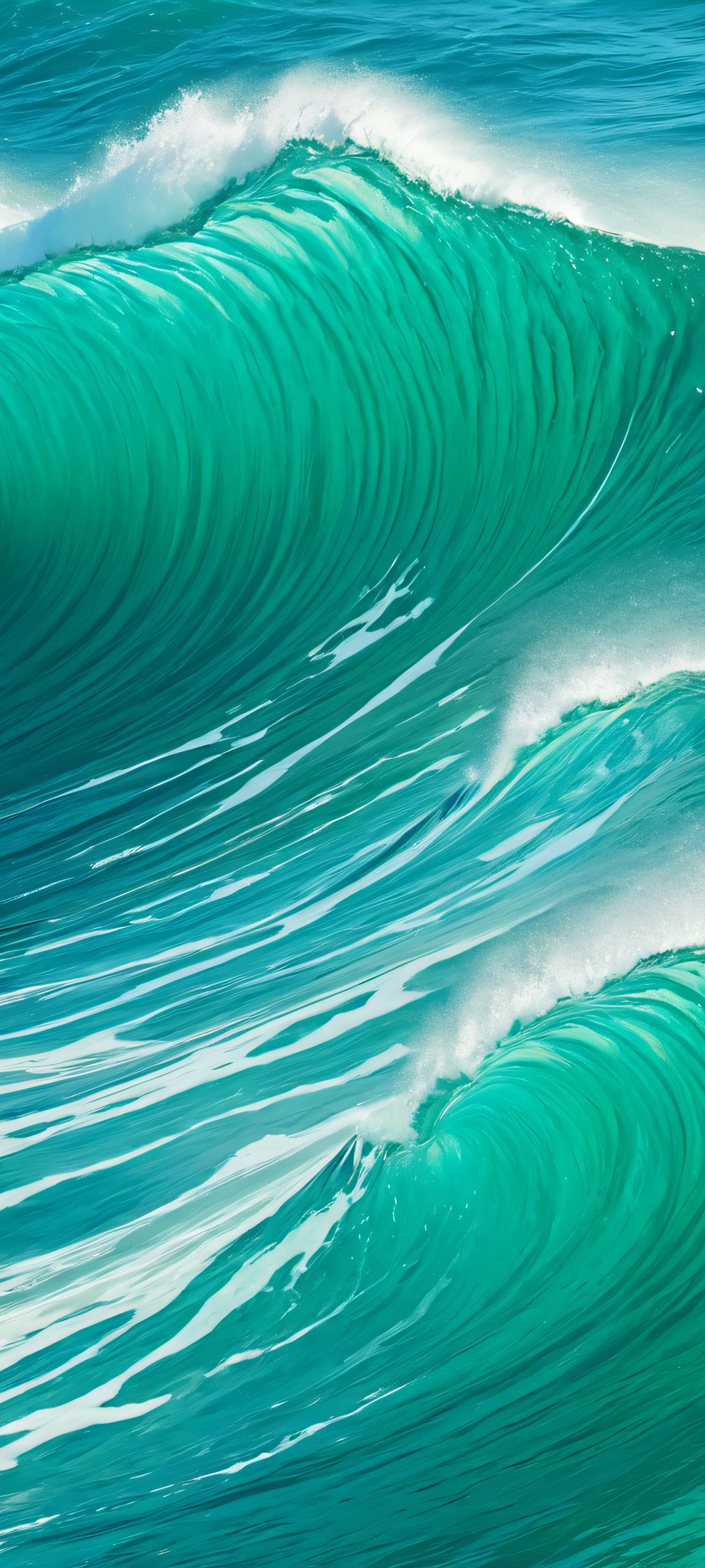 Beautifully rendered waves and coastal abstract artwork for iPhone/Android, perfect for your mobile home screen.