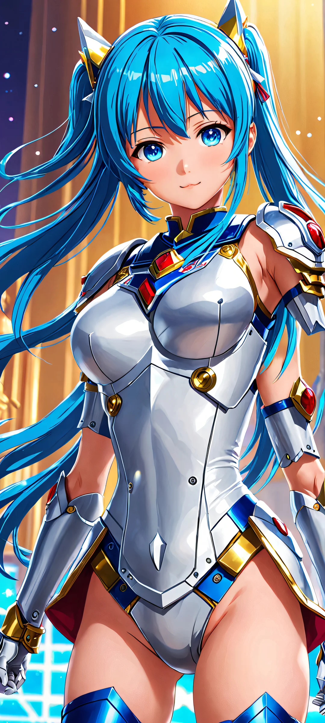 A stunning digital artwork of Centurii-Chan against a high-contrast background, perfect for iPhone and Android devices.