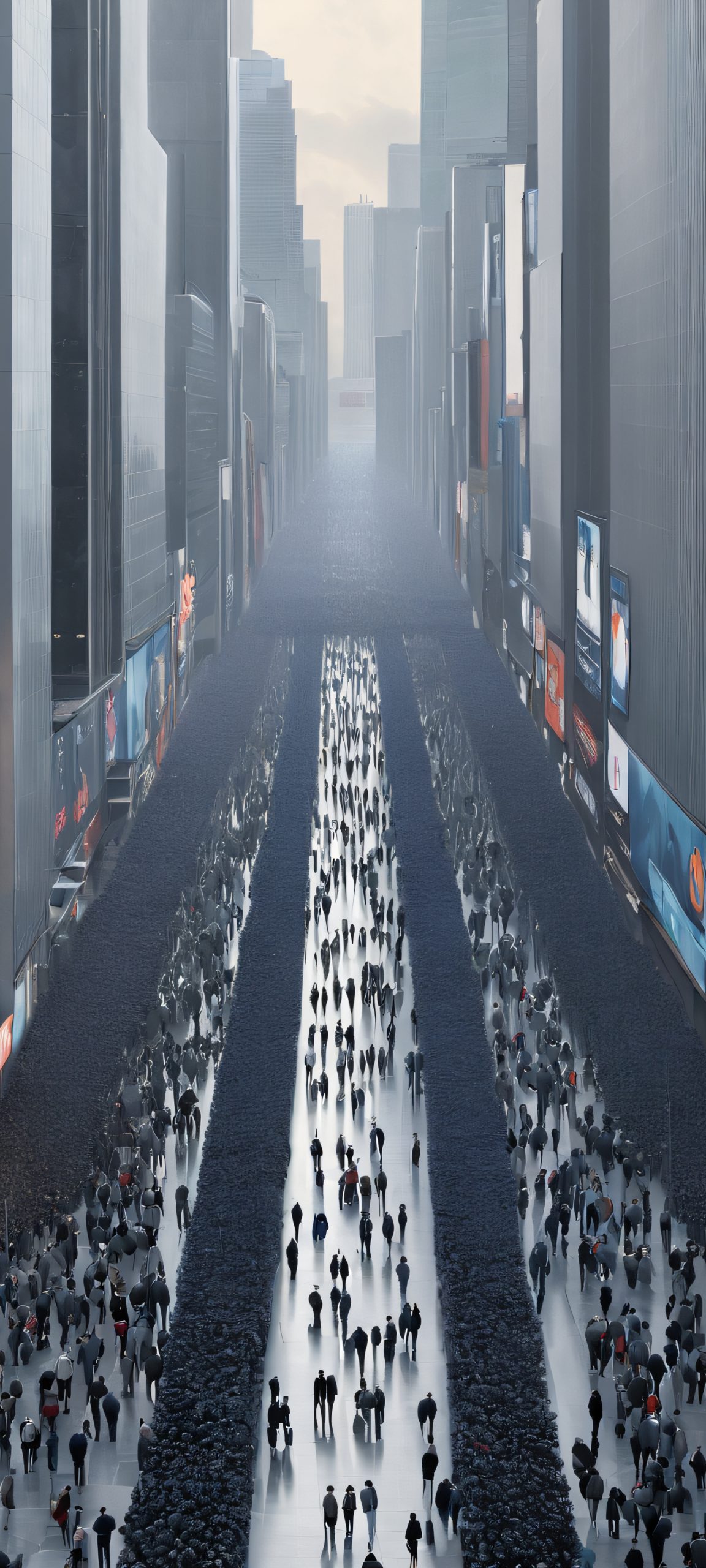 city crowd under overcast skies scaled