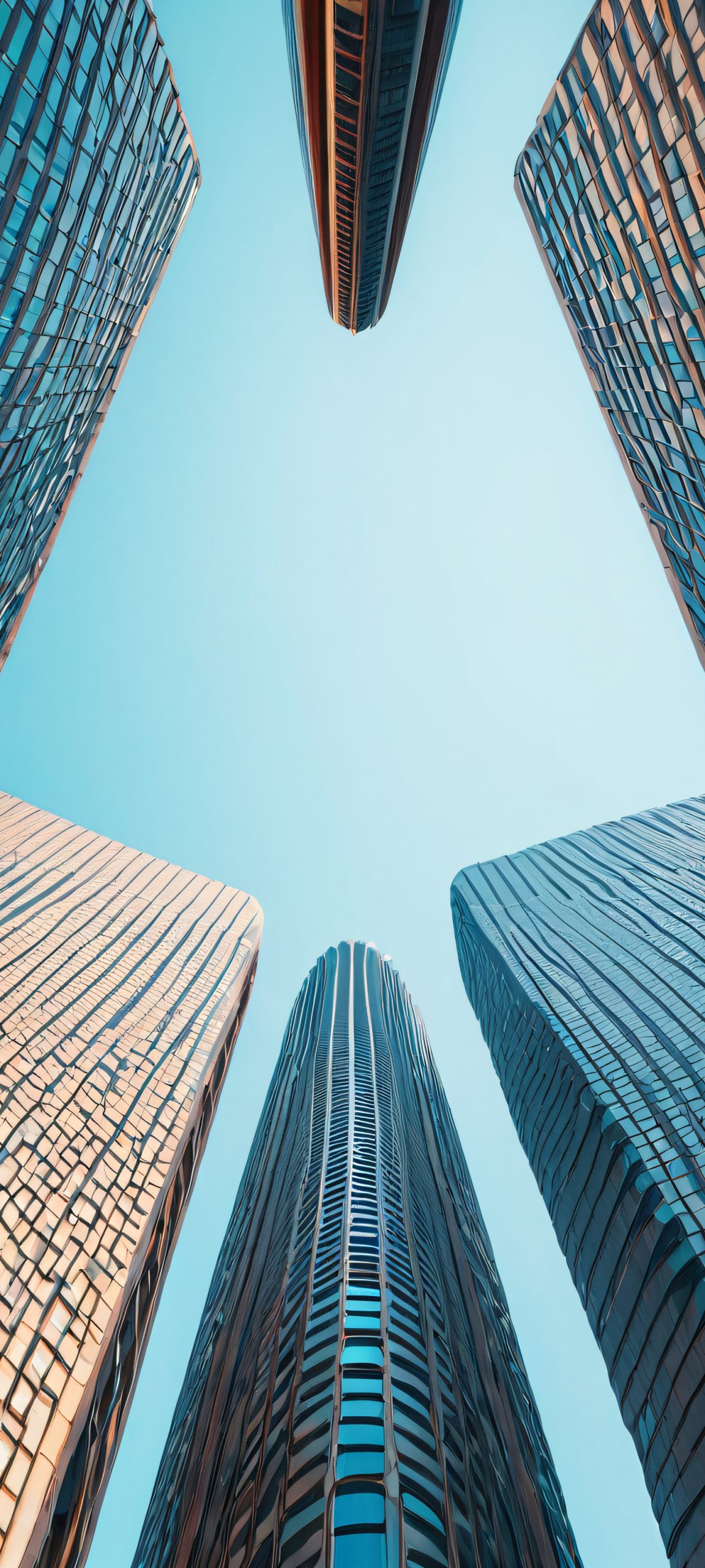 Breathtaking cityscape at dusk, perfectly optimized for iPhone and Android home screens