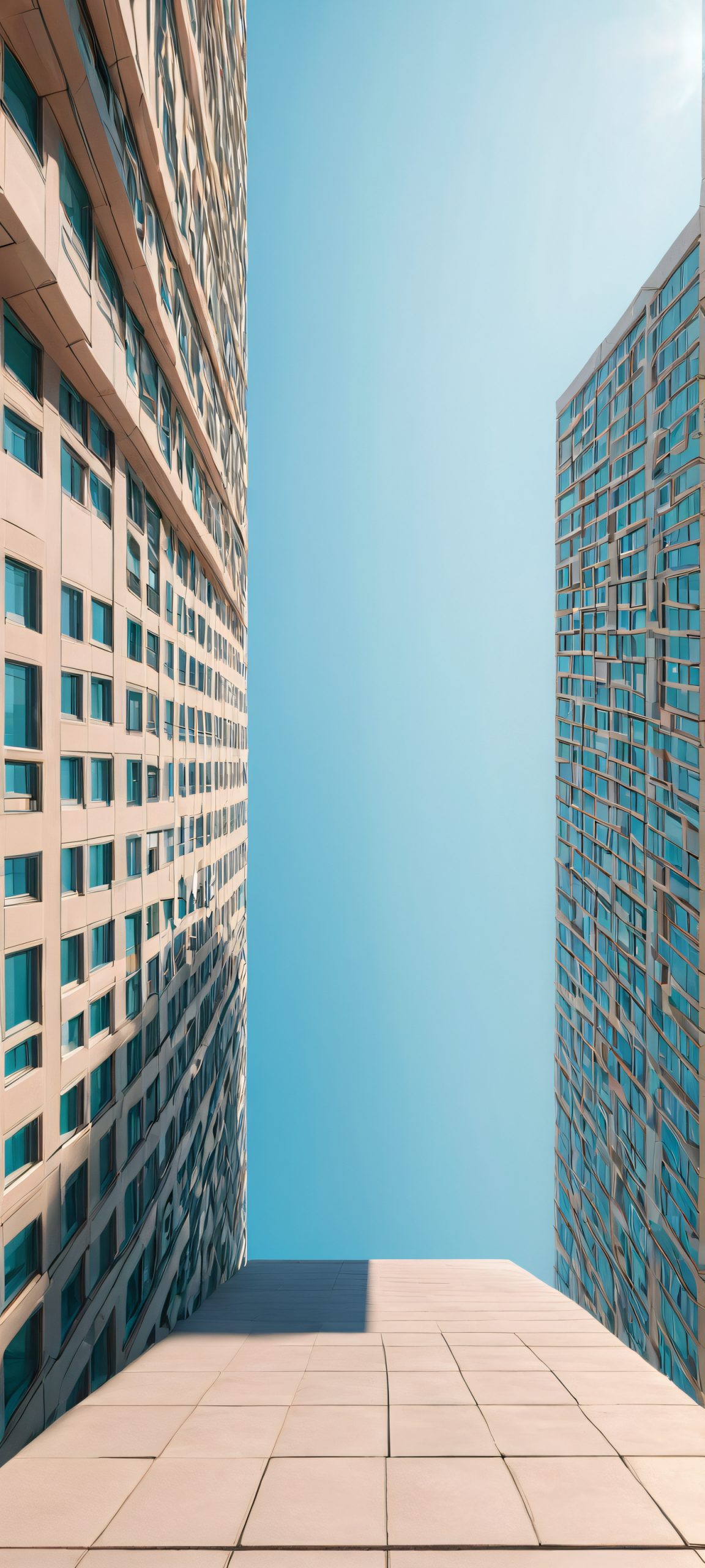 A serene cityscape at daytime, perfectly optimized for iPhone and Android devices. A blend of modern architecture and daylight, ideal for your mobile home screen.