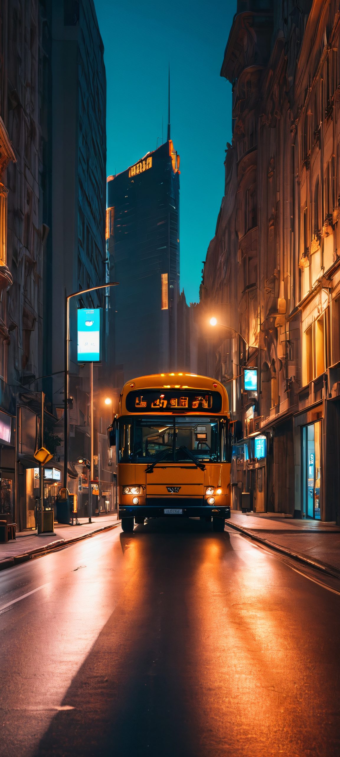 city nightscape moody backlit scaled