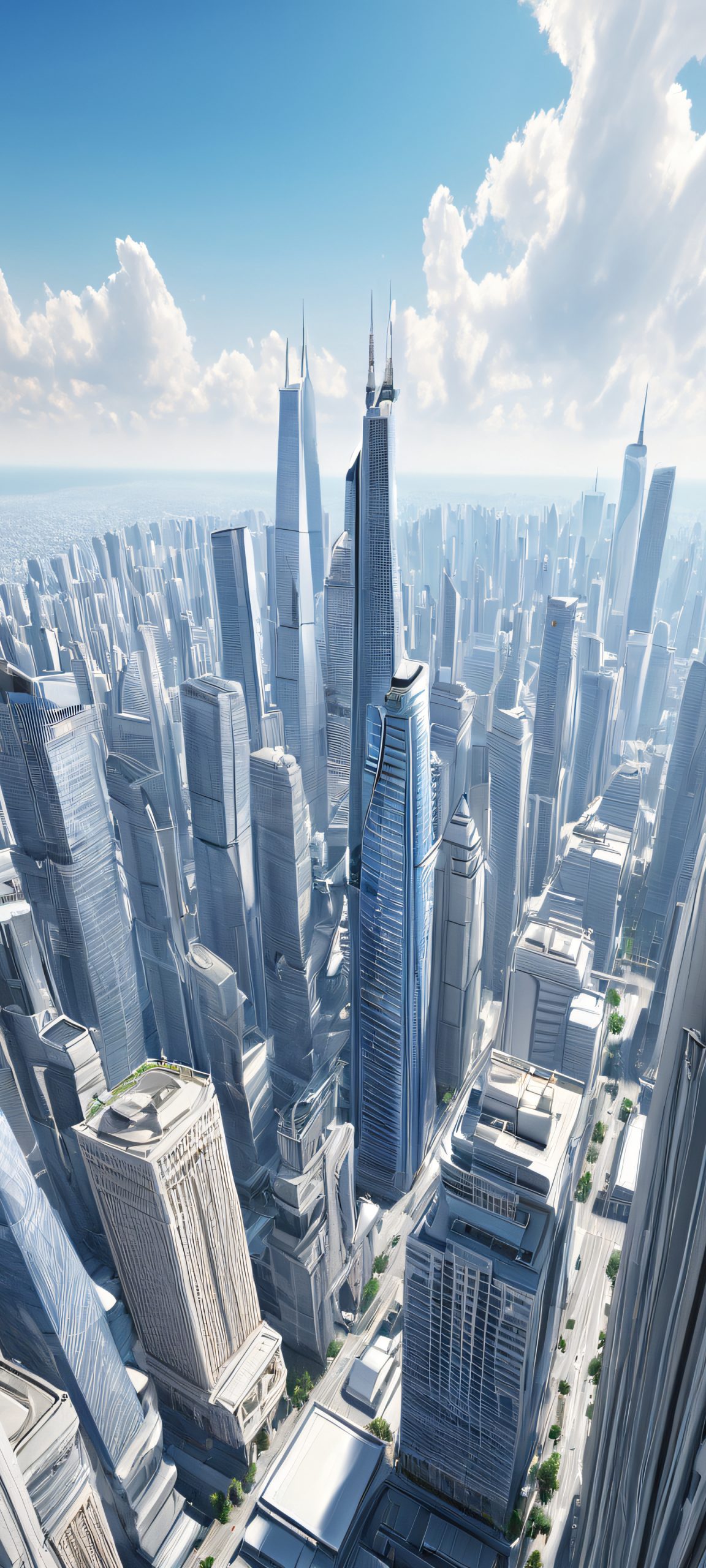 Breathtaking cityscape on a sunny day, perfect for iPhone or Android home screen