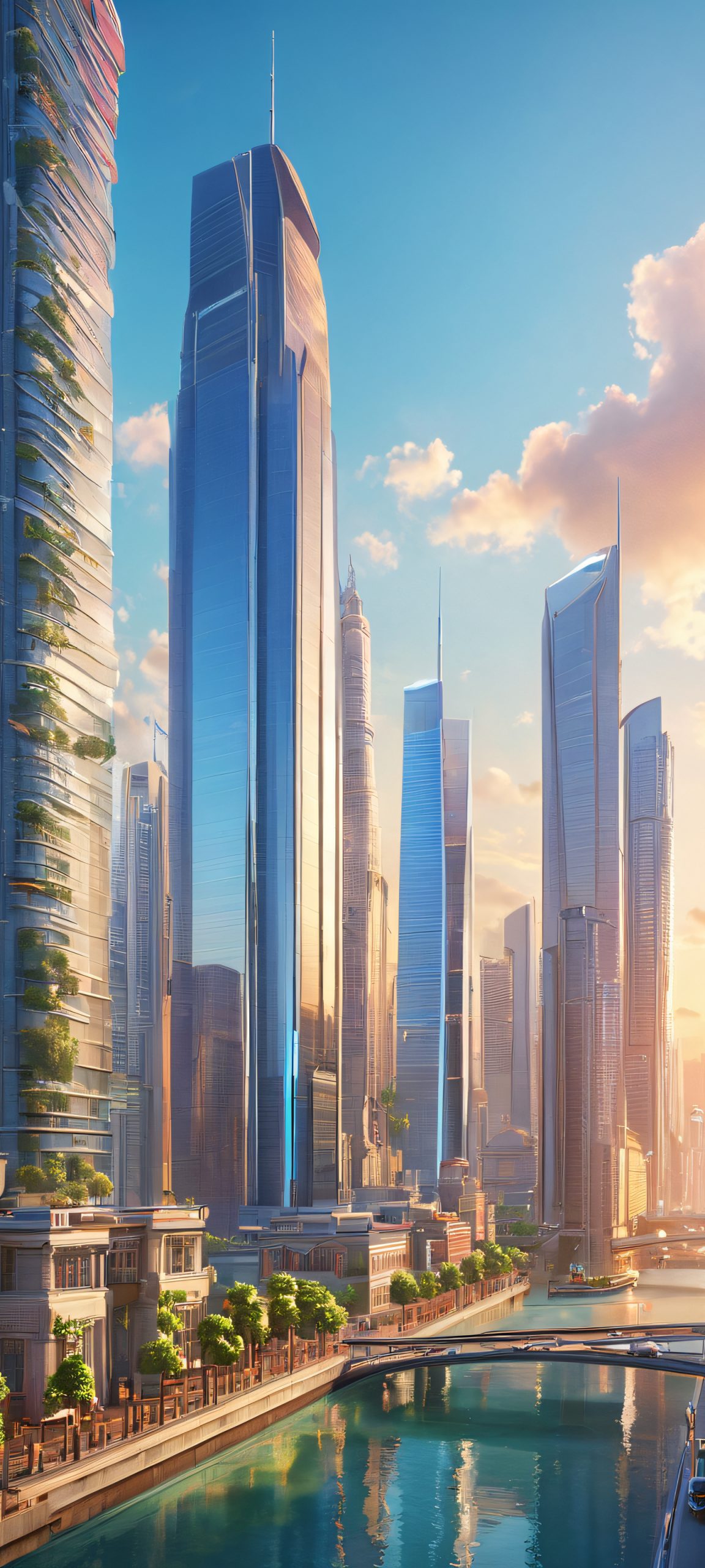 Discover serenity in this stunning cityscape scene, perfect for your iPhone or Android home screen.