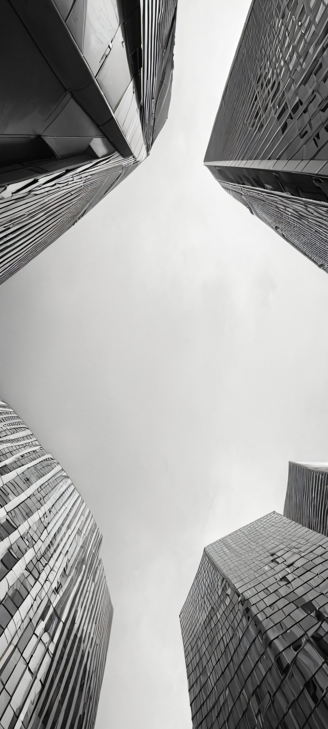 iPhone and Android users, immerse yourself in this stunning cityscape on your mobile phone, with a perfect blend of black and white hues.