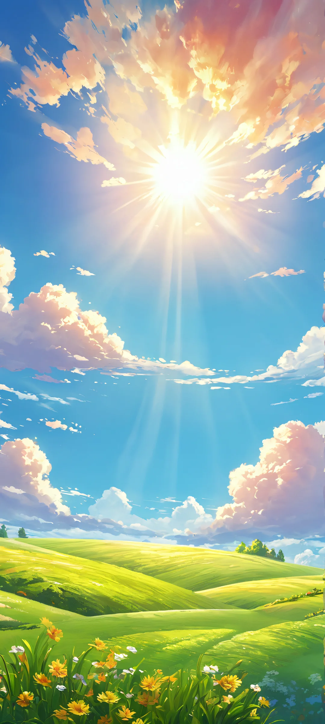 iPhone and Android users will love this beautiful cloud-filled landscape on their mobile home screen.