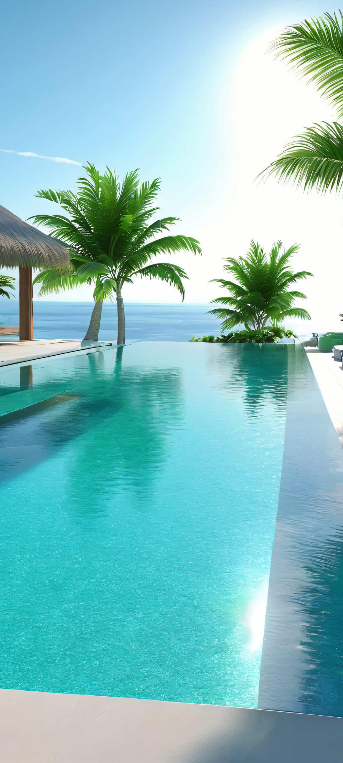 coastal oasis poolside wallpaper scaled