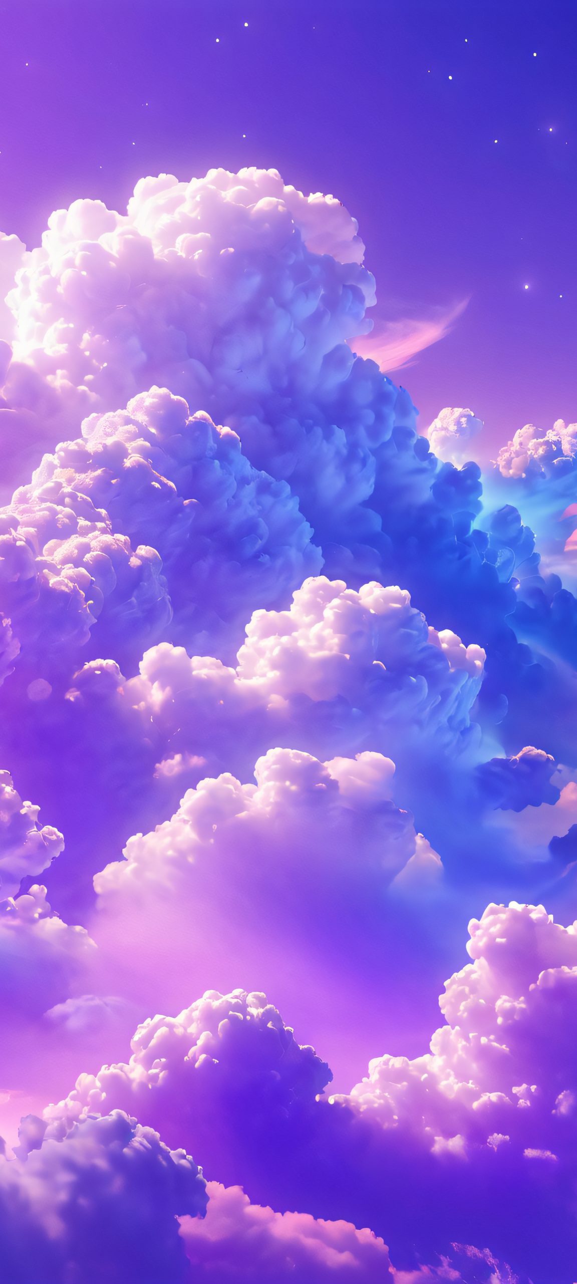 Cosmic cloudscape wallpaper for iPhone and Android devices, perfectly optimized for your phone's home screen.
