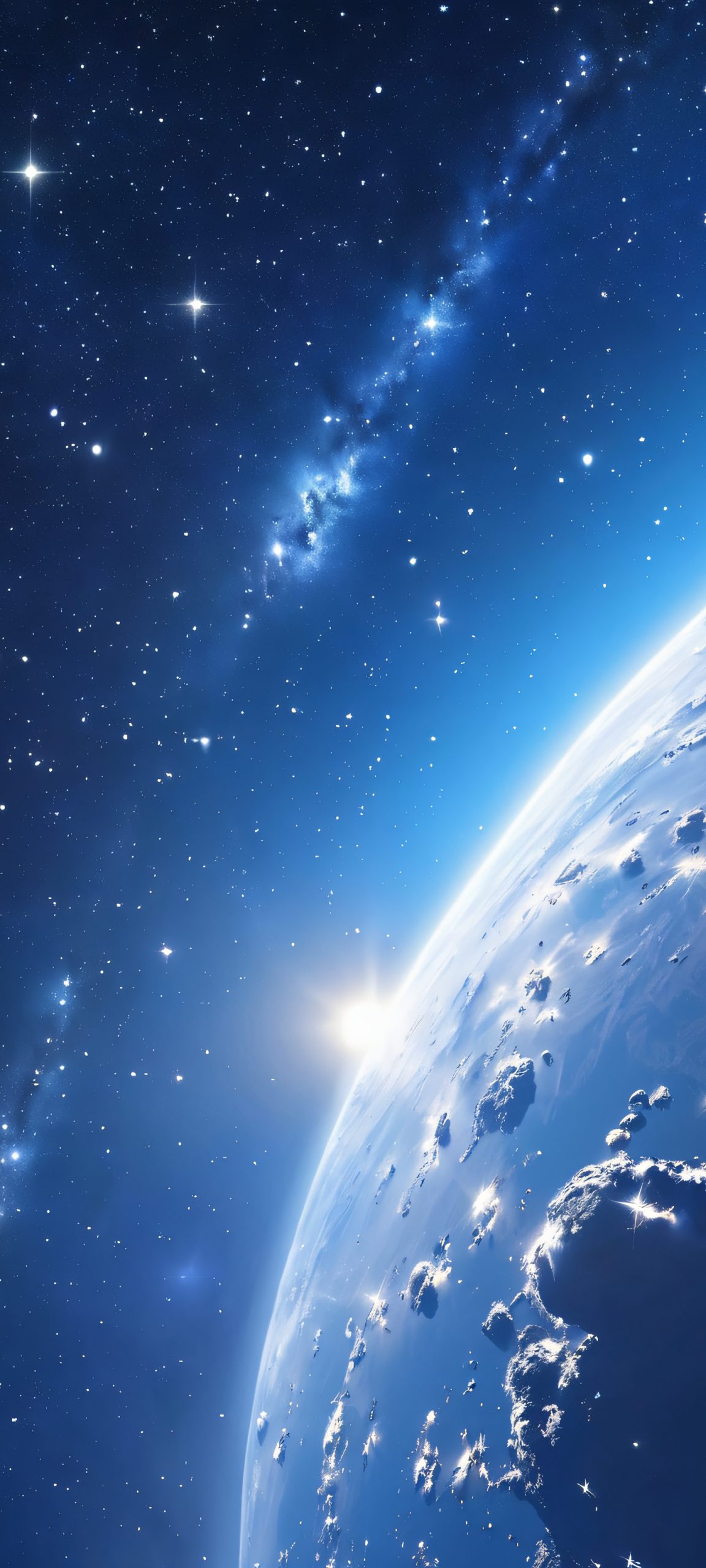 cosmic cluster vertical wallpaper scaled