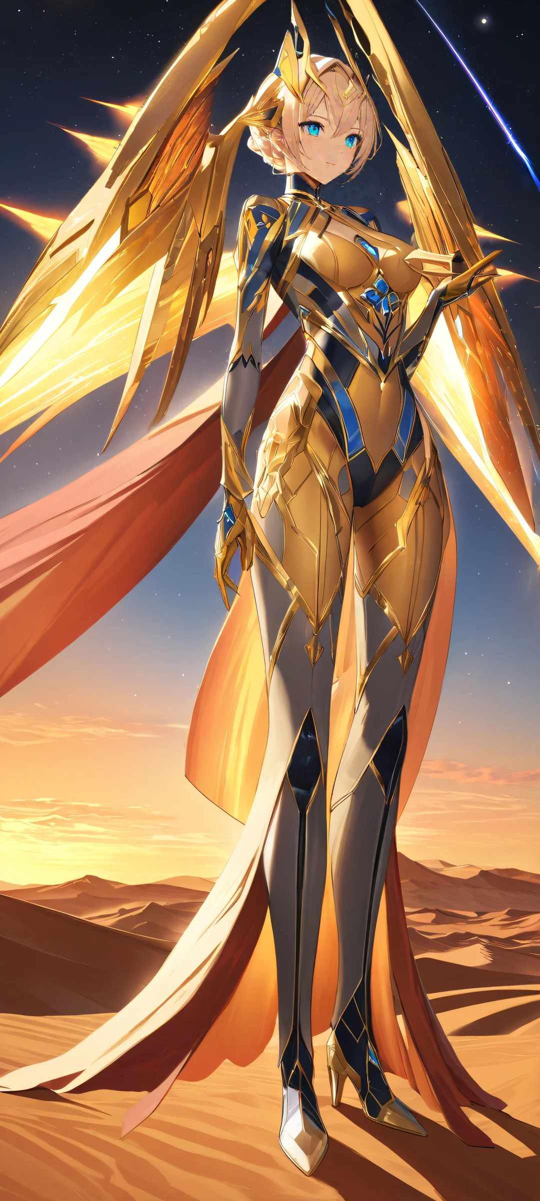 Gaze at the night sky on your iPhone or Android as shooting stars illuminate the desert landscape in this breathtaking vertical mobile phone wallpaper.