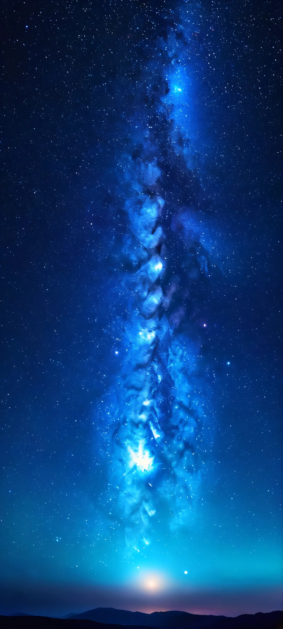 Ethereal night sky with stars shining bright on an iPhone/Android screen