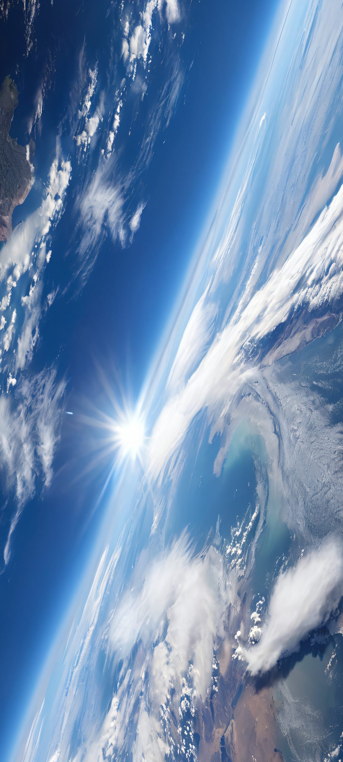 A stunning Earth from space, showcased on an iPhone/Android screen, perfect for your mobile's home screen.