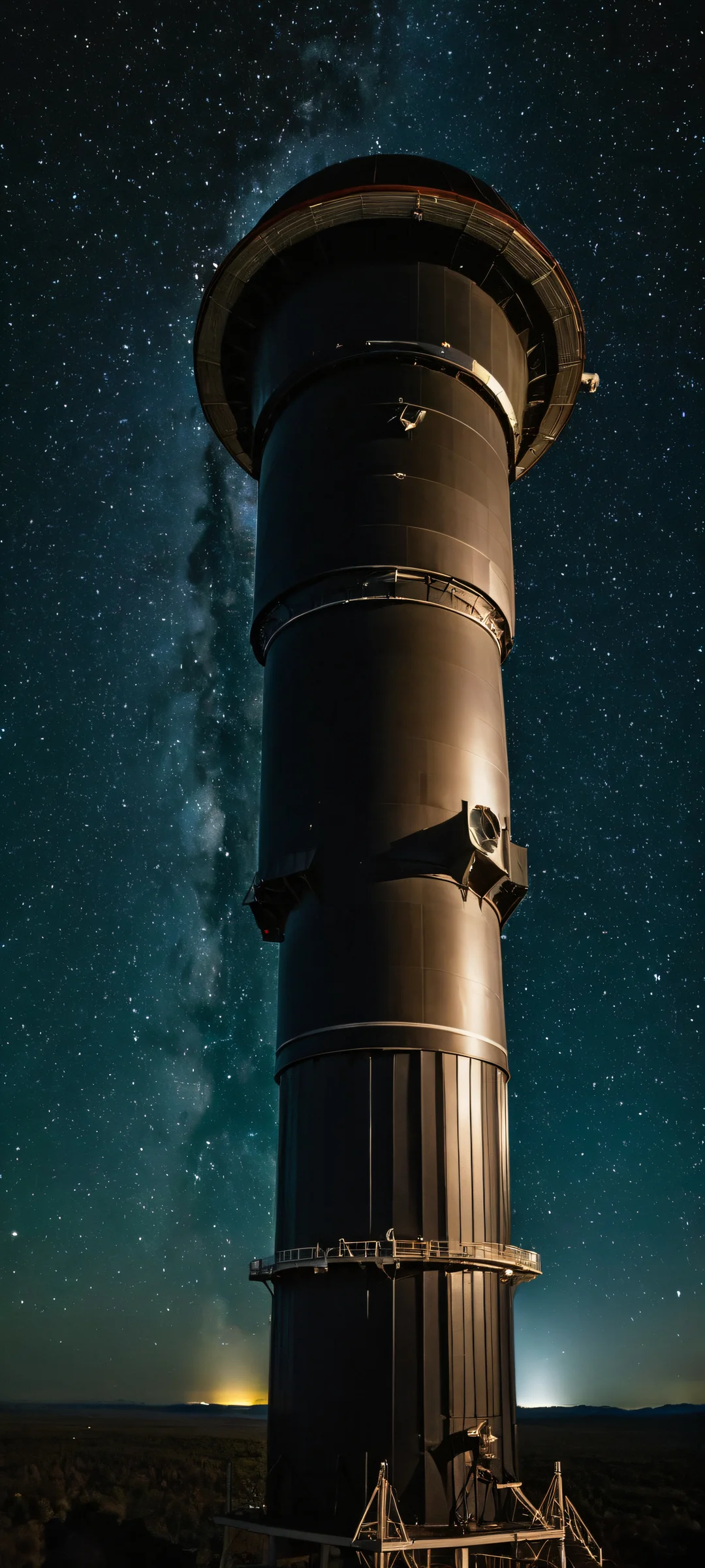 Breathtaking vertical portrait of a telescope view in low light, perfect for iPhone/Android home screens.