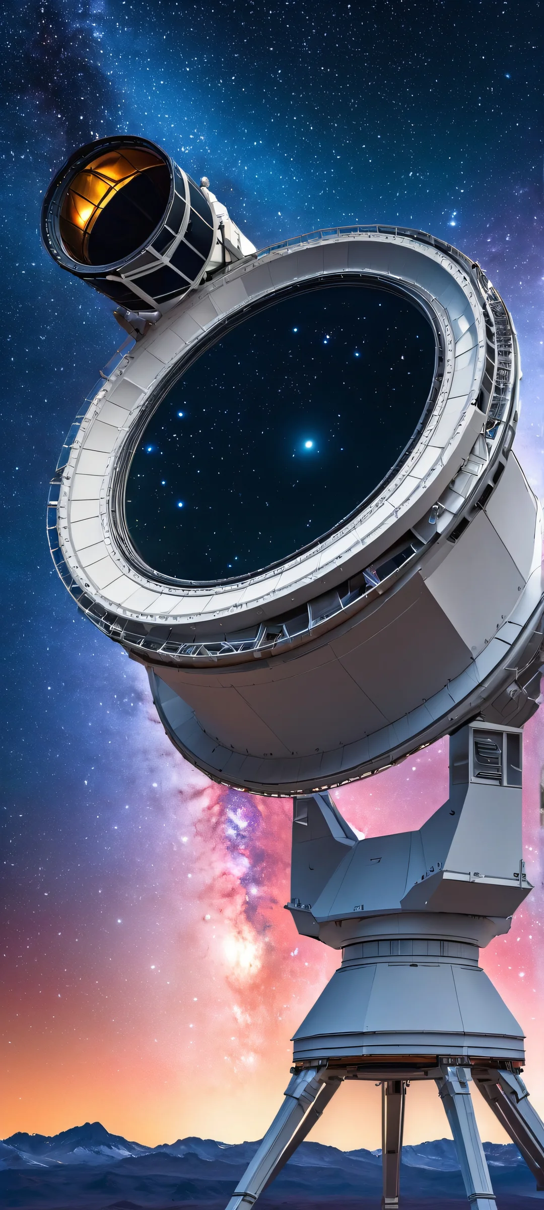 Explore the universe with this stunning giant telescope image on your iPhone or Android device. ホーム画面に完全に最適化.