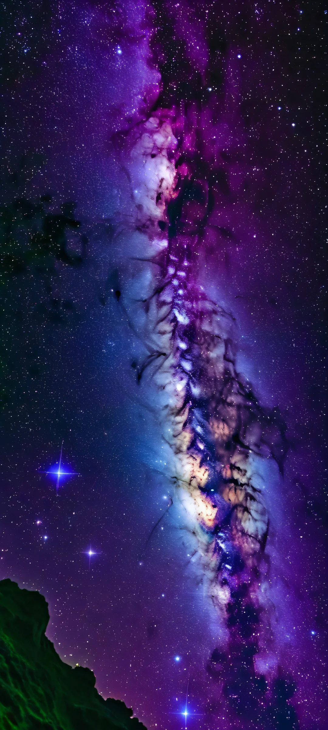 Cosmic Odyssey 2K QHD Home Screen iPhone and Android users alike will be mesmerized by this stunning vertical mobile phone wallpaper of the galaxy, perfectly optimized for your home screen.
