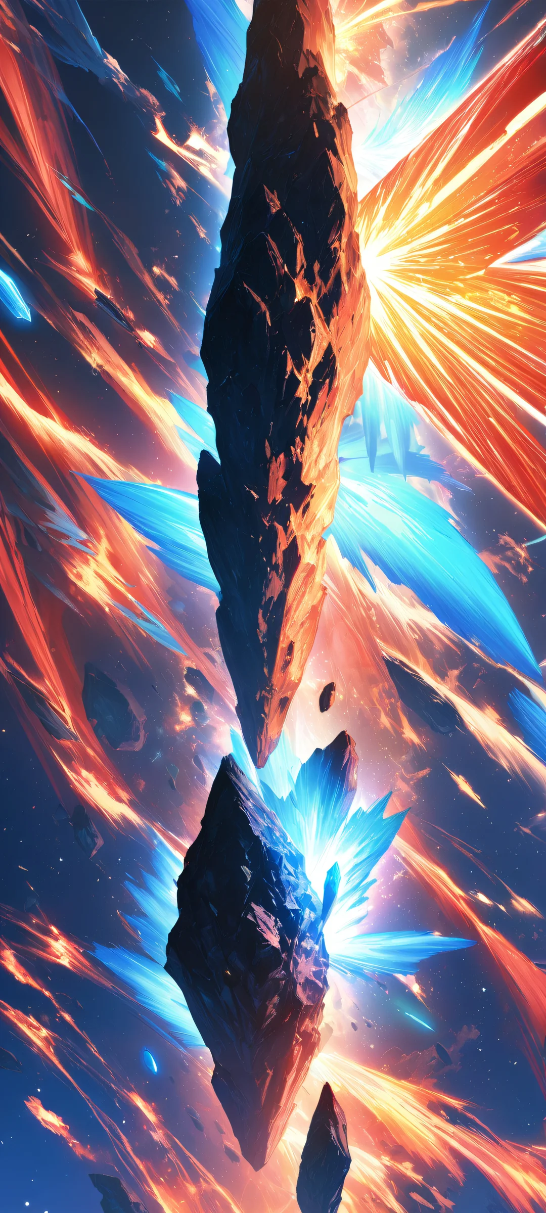 iPhone/Android users, behold the stunning asteroid field against a backdrop of twinkling stars, perfectly optimized for your mobile home screen.