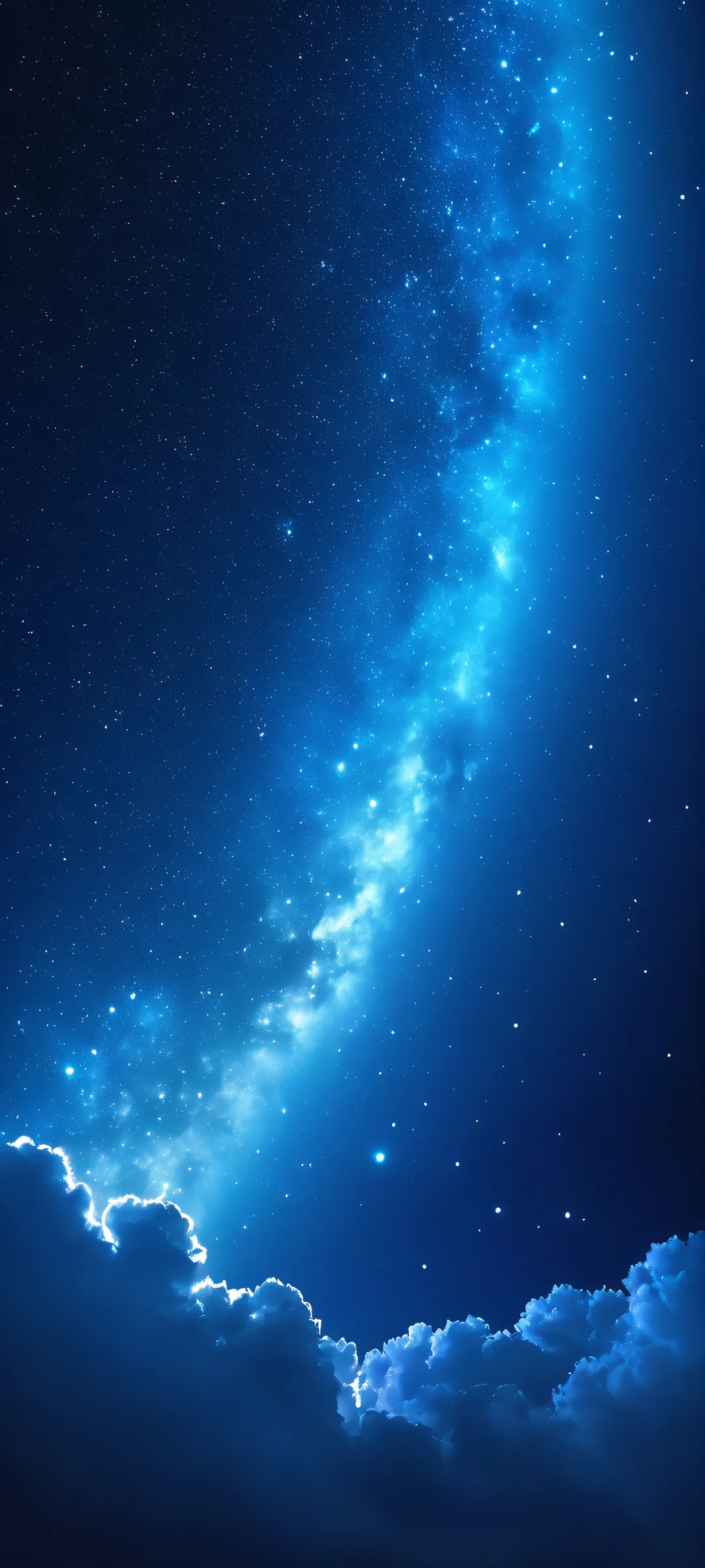 Cosmic Odyssey 2K Mobile Background Experience the beauty of space on your iPhone or Android with this stunning night sky wallpaper featuring deep blues and bright whites.