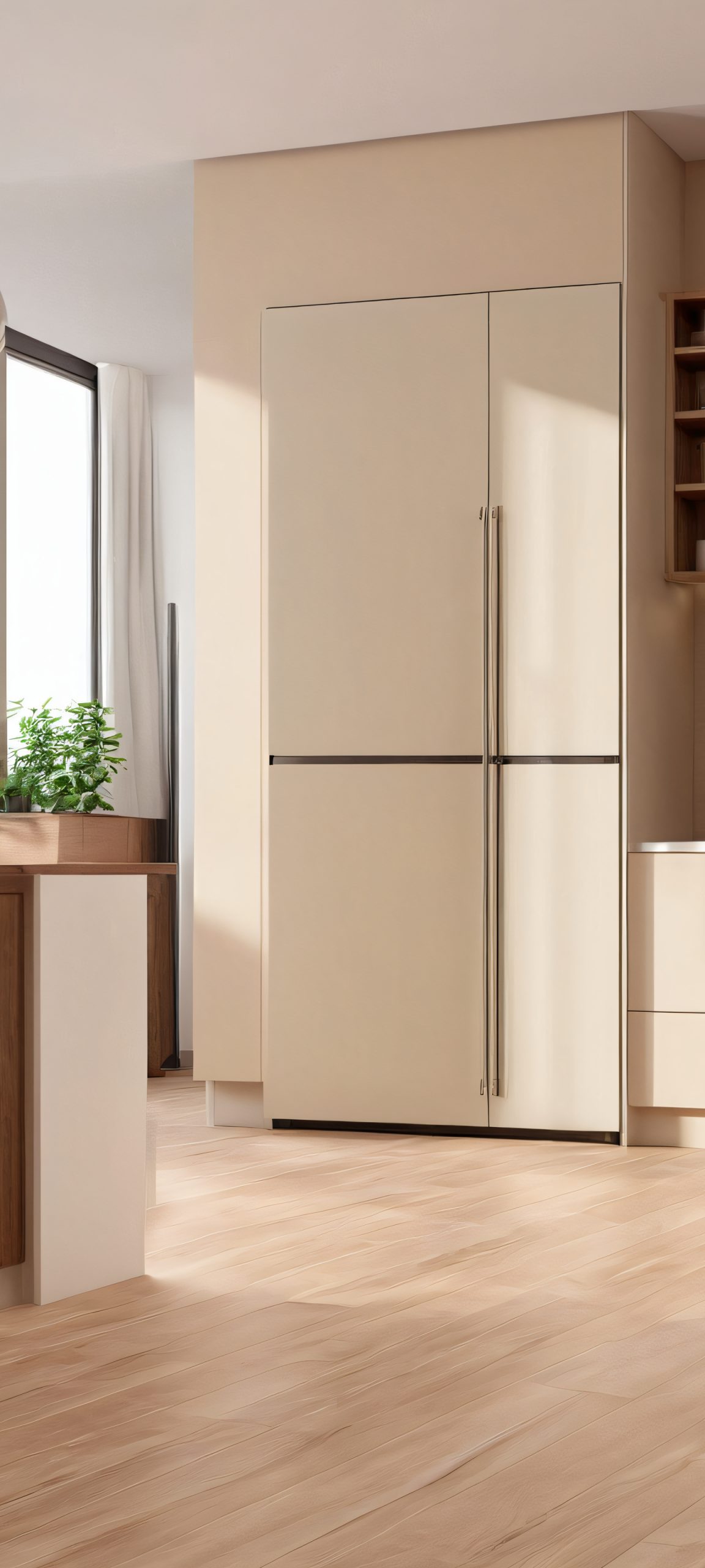 Cozy living room and kitchen wallpaper for iPhone and Android. Perfectly optimized for home screens.