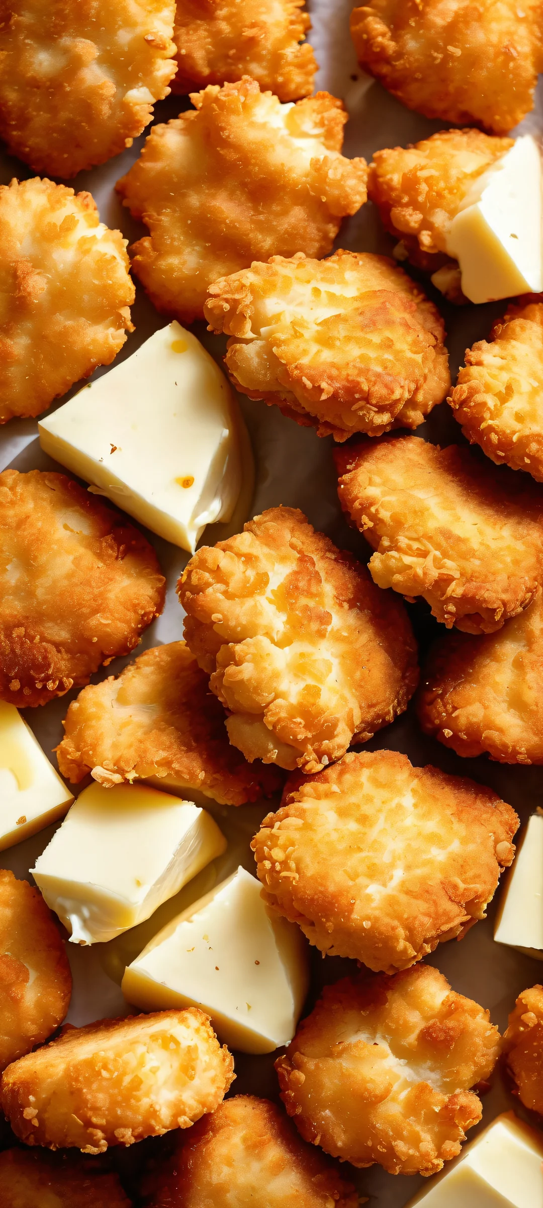 A juicy crispy chicken nugget masterpiece, perfectly optimized for iPhone and Android devices. Enjoy the vibrant colors on your mobile home screen.