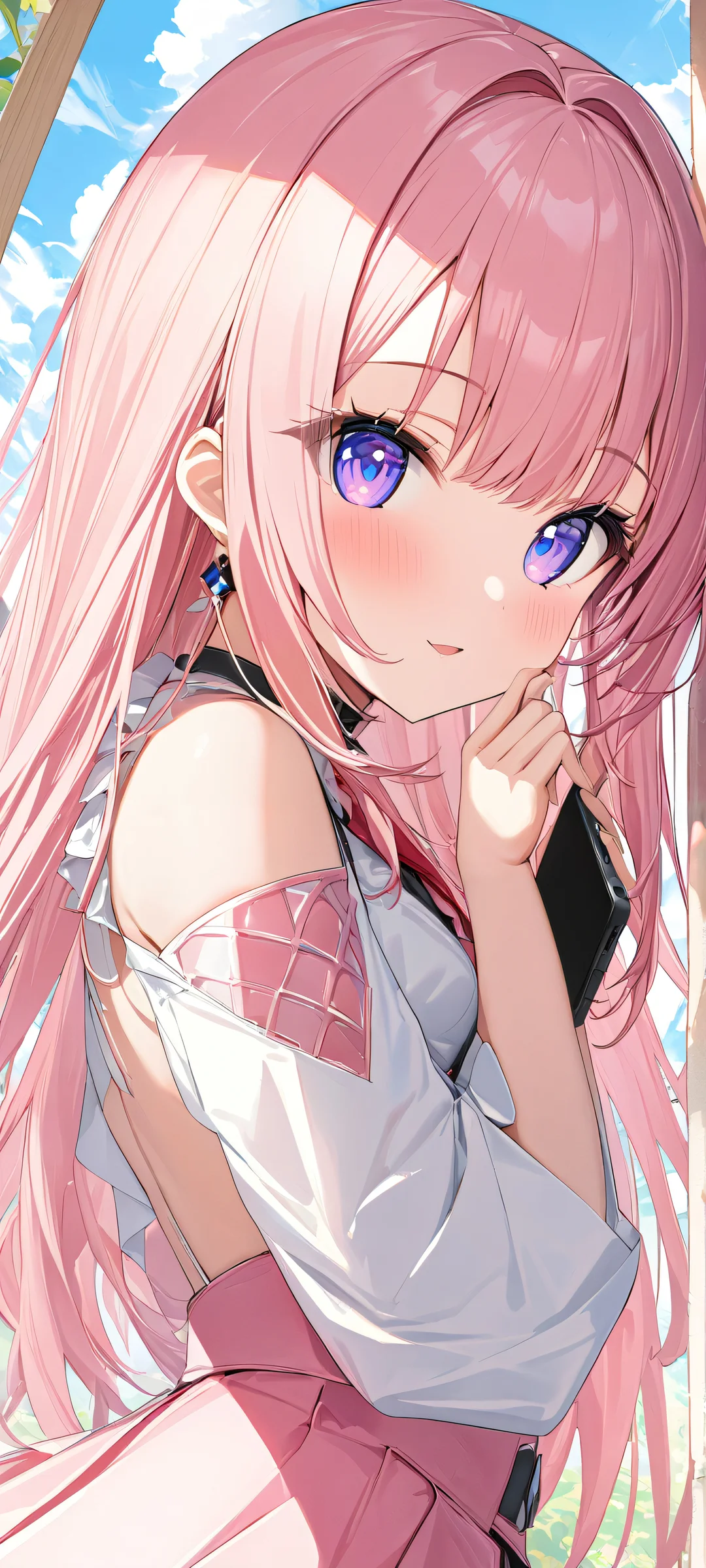 Cute Anime Girl QHD Smartphone Background Breathtaking anime girl wallpaper for iPhone and Android, perfectly optimized for your mobile home screen.