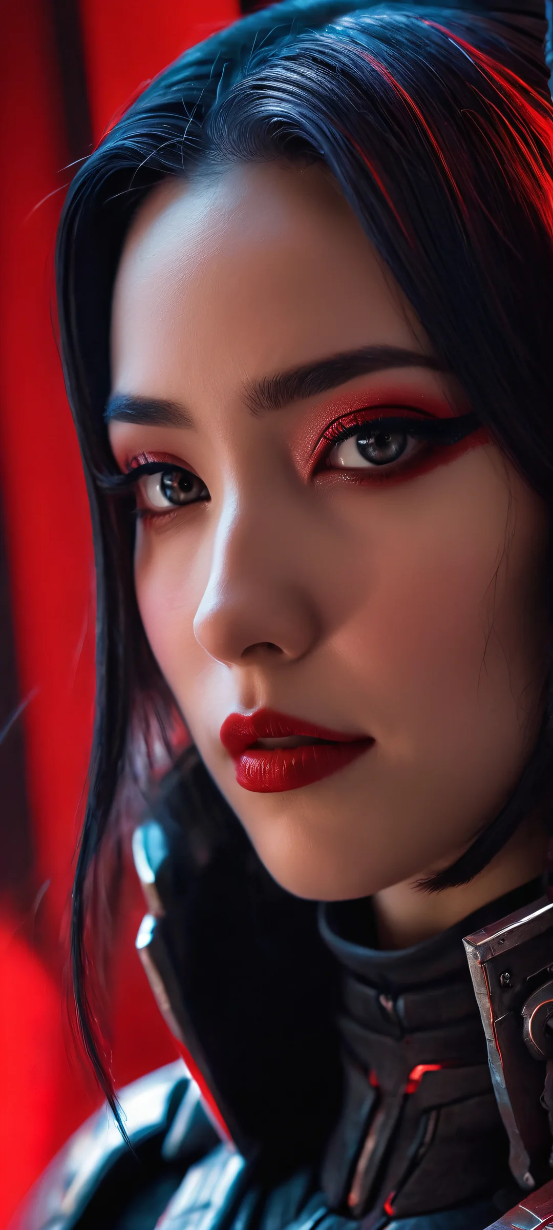 A stunning vertical wallpaper featuring Female Endministrator from Arknights standing in a futuristic cityscape at night, perfectly optimized for iPhone and Android devices.