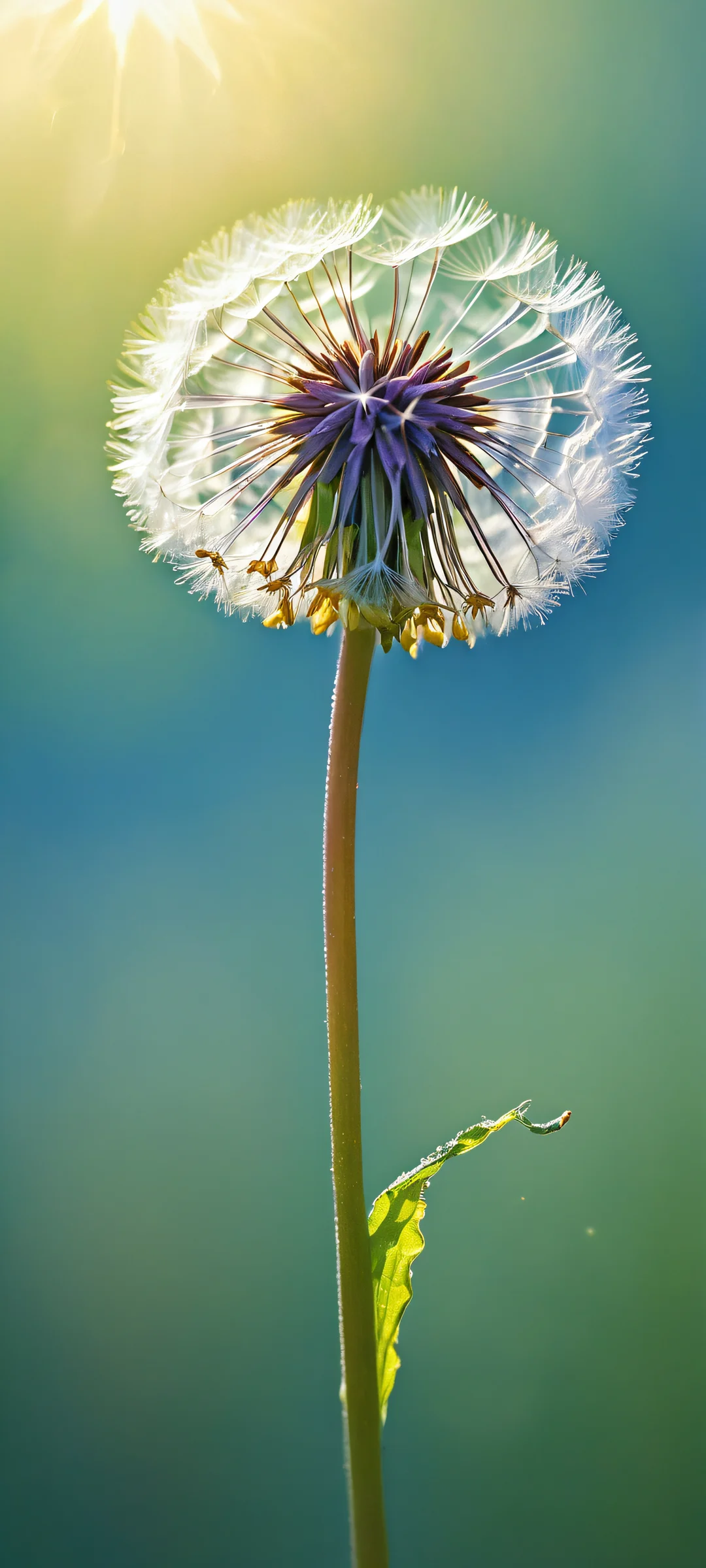 Delicate dandelion against an ethereal backdrop, perfectly optimized for iPhone/Android home screens.
