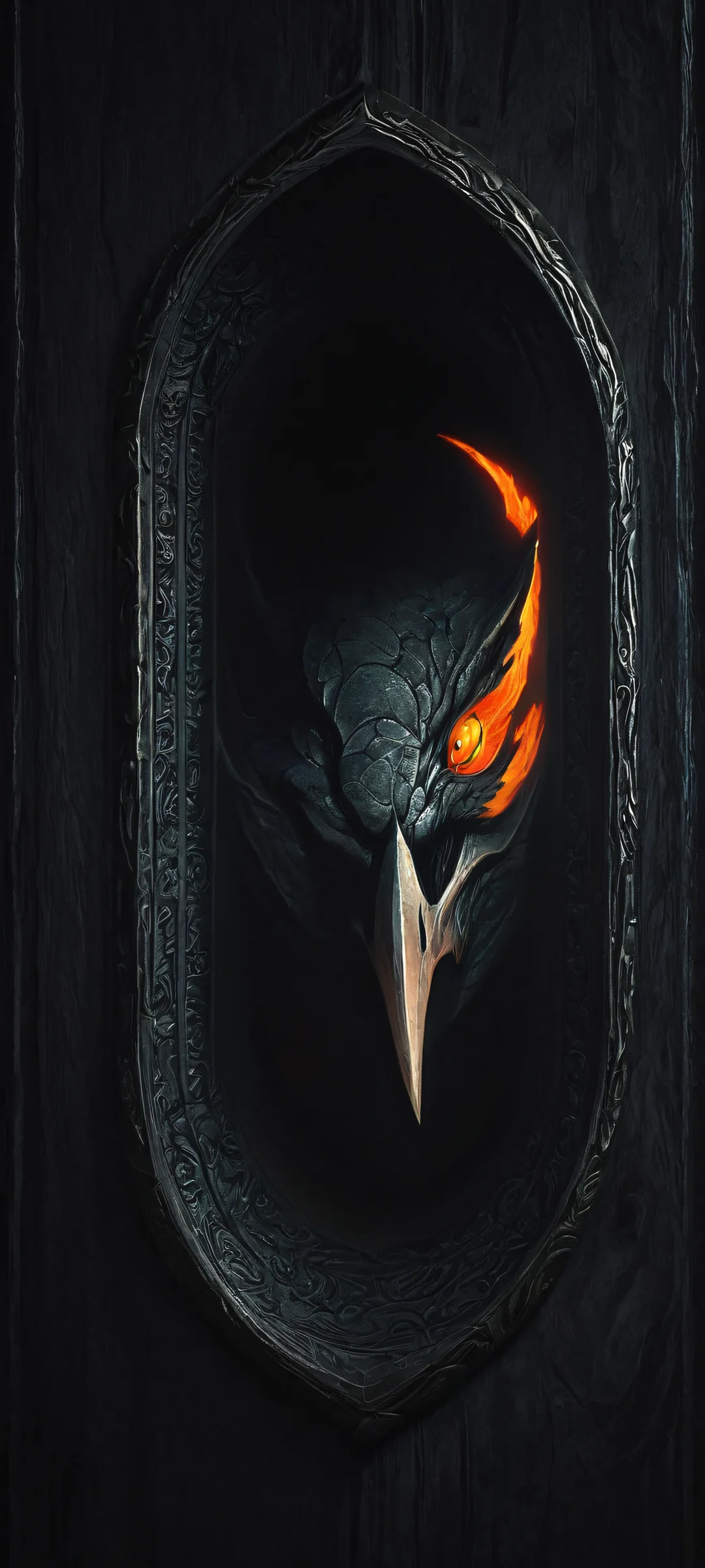 iPhone and Android phone backgrounds featuring a secret garden's grotesque beauty, shrouded in mystery and darkness.