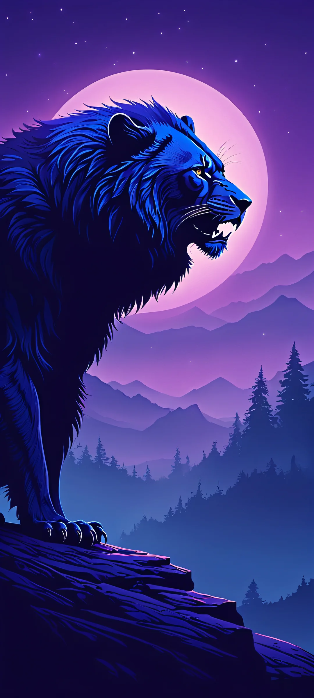 iPhone and Android users will love this stunning vertical mobile wallpaper featuring the majestic Beast amidst a mysterious Dark Mist. Perfectly optimized for your home screen.
