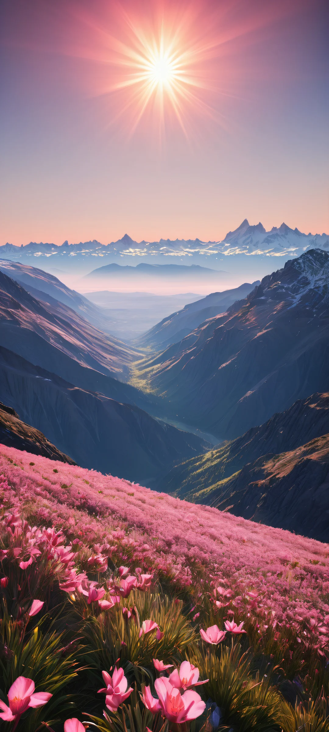 Breathtaking vertical portrait of Aurora against a serene mountain landscape on iPhone/Android. Perfekt optimiert für Startbildschirme.