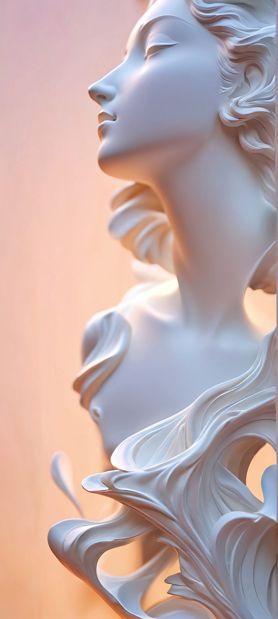 Dreamscapes in Bloom iPhone & Android Wallpaper A whimsical abstract sculpture on a soft focus background, perfect for iPhone and Android home screens.