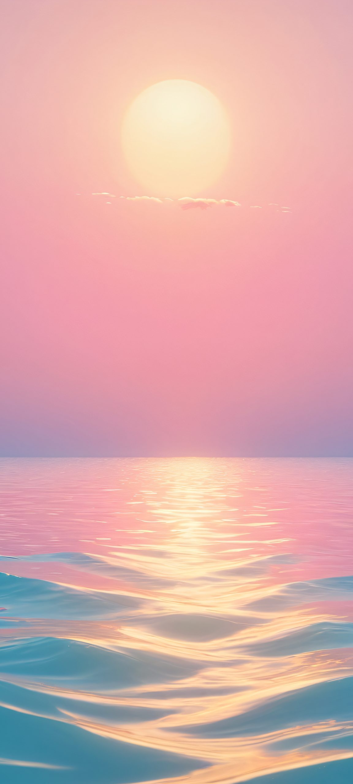 Breathtaking vertical mobile phone wallpaper featuring a stunning ocean horizon, perfectly optimized for iPhone and Android home screens.