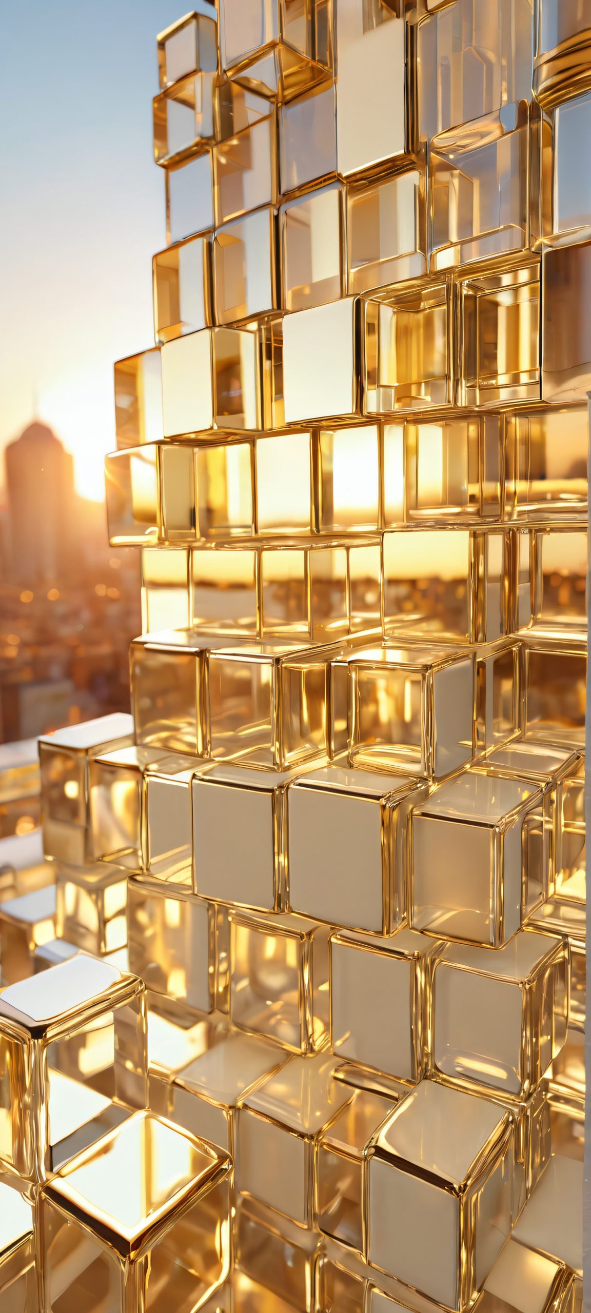 dusk on the city facade scaled