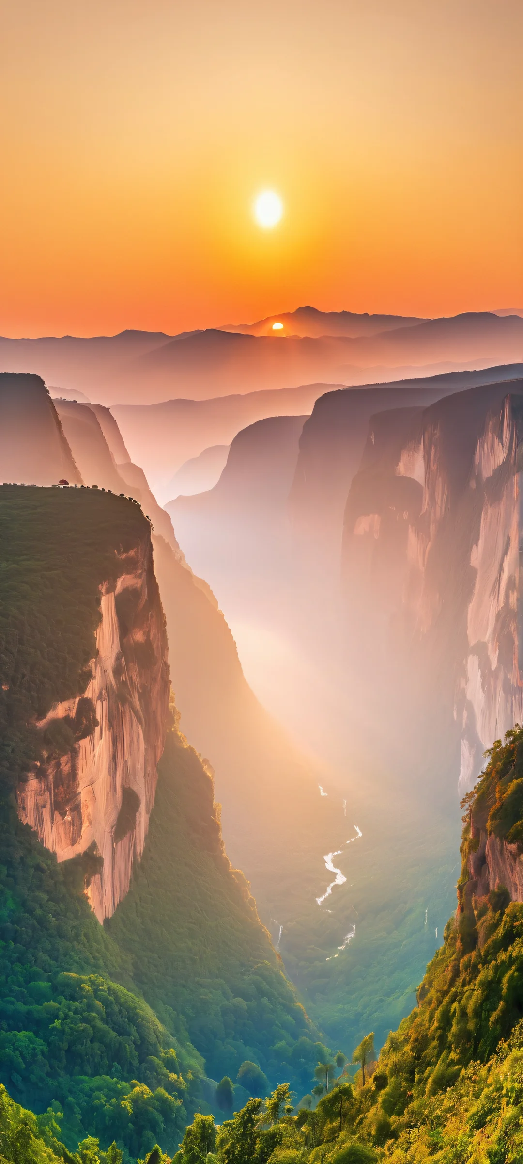 A stunning digital artwork featuring a monitor background perfectly optimized for iPhone and Android home screens.