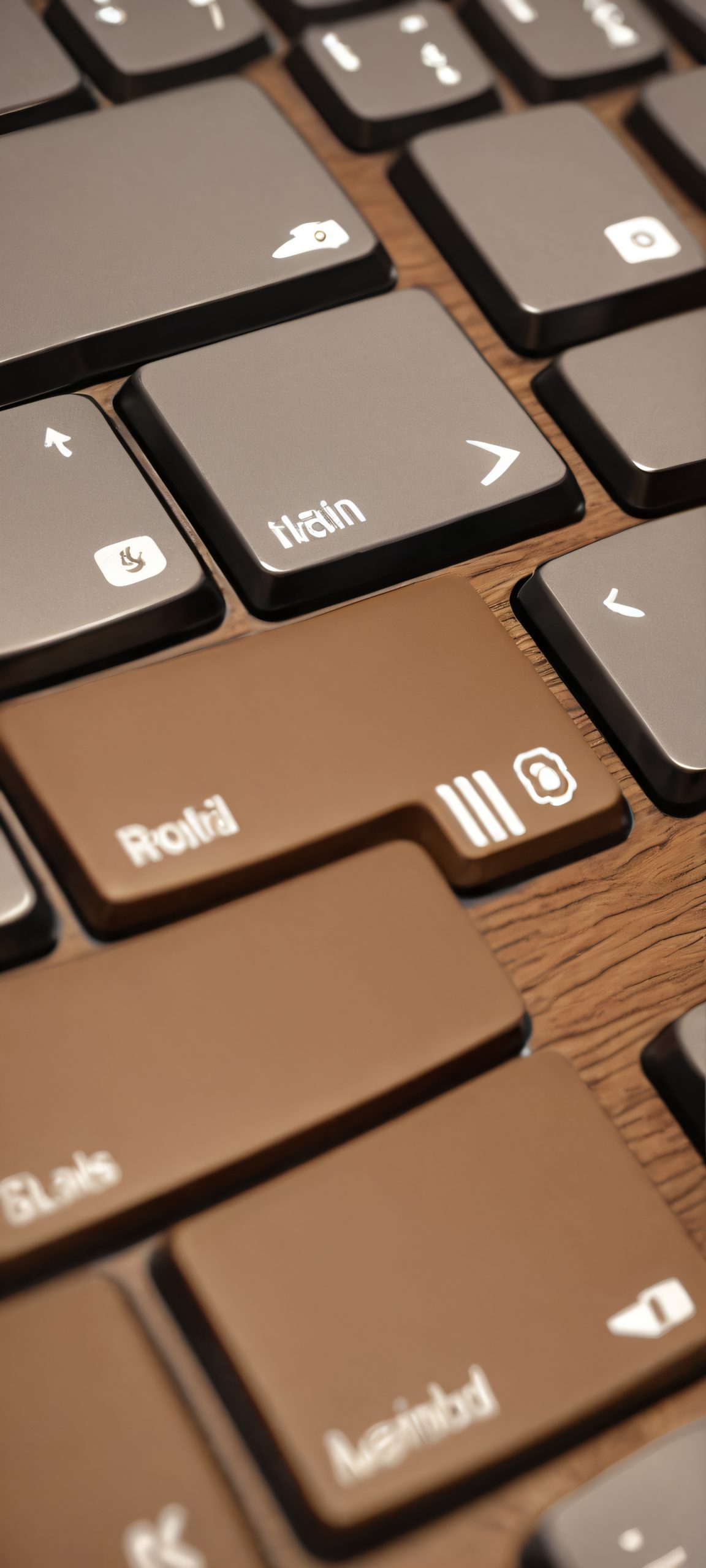 Elegant Typing Space 2K QHD Home Screen A realistic indoor office scene featuring a keyboard and softbox lighting, perfect for iPhone or Android home screens.