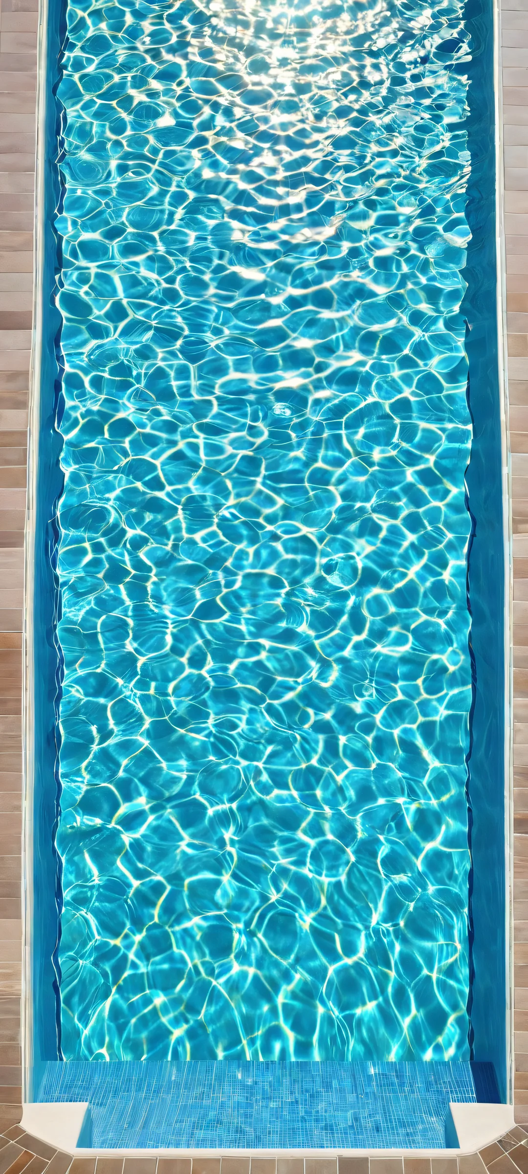 Breathtaking pool wallpaper featuring endless blue waters and dynamic angle for iPhone/Android devices.