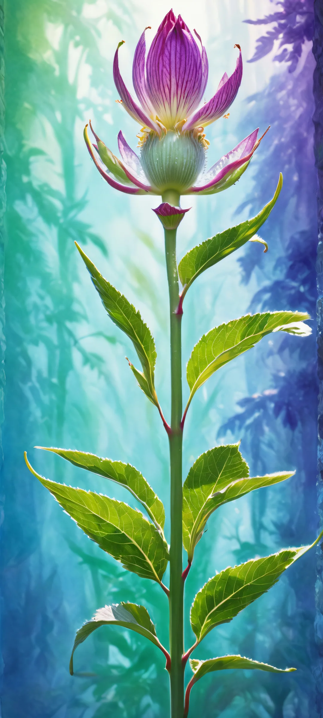 A breathtaking digital artwork featuring intricate botanical illustrations for iPhone and Android devices.