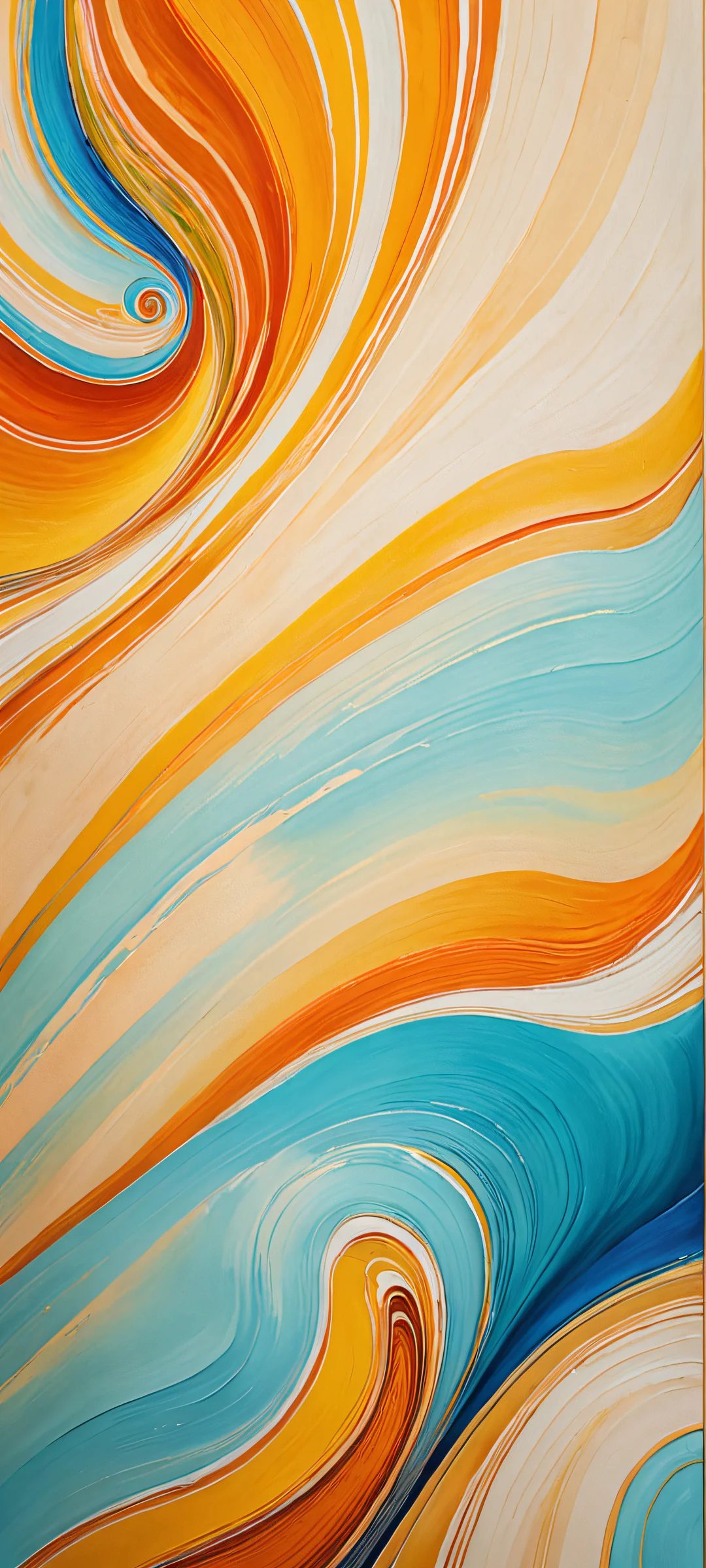 Ethereal Brushstrokes 2K QHD Home Screen A stunning vertical mobile wallpaper featuring intricate, painterly details on an iPhone/Android device, perfectly optimized for your home screen.