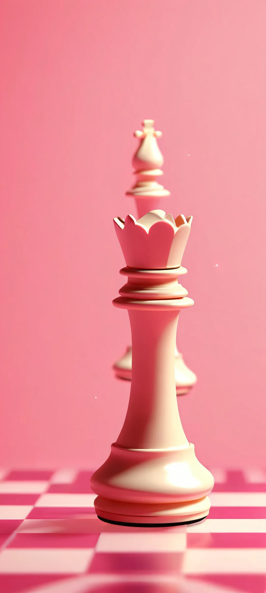 Floating chess pieces against a soft glow background, perfectly designed for iPhone and Android home screens.