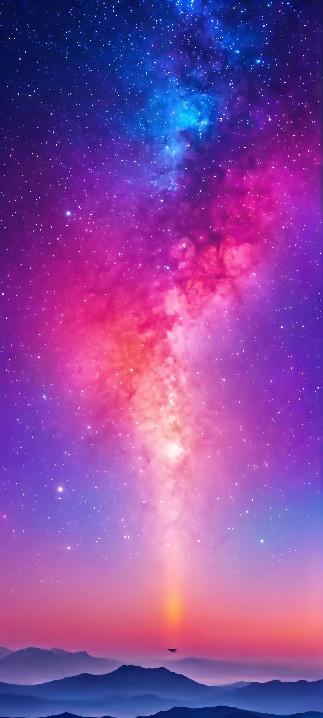 Breathtaking vertical mobile phone wallpaper featuring an ethereal cityscape on iPhone and Android devices.