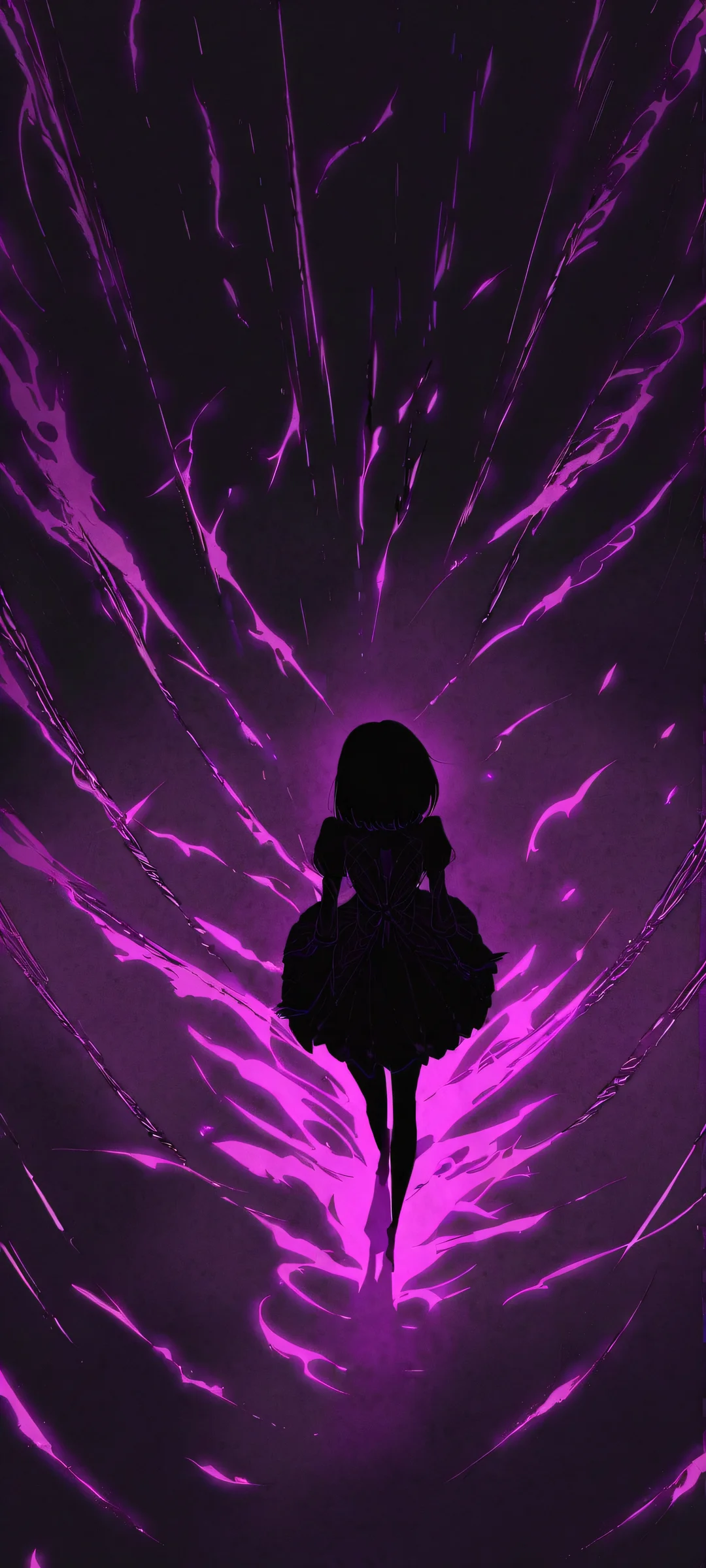 Ethereal Dawn Aesthetic Phone Wallpaper A stunning vertical mobile phone wallpaper of a girl from above, perfect for iPhone and Android home screens.