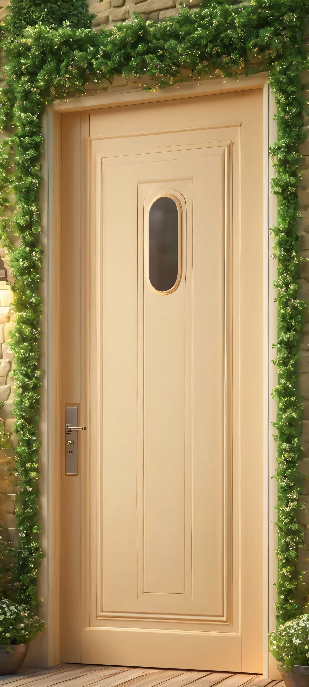 Ethereal Entrance iPhone & Android Wallpaper Glowing door in a forest at sunset - perfect for iPhone and Android home screens. Capture the magic of nature with this beautiful masterpiece.